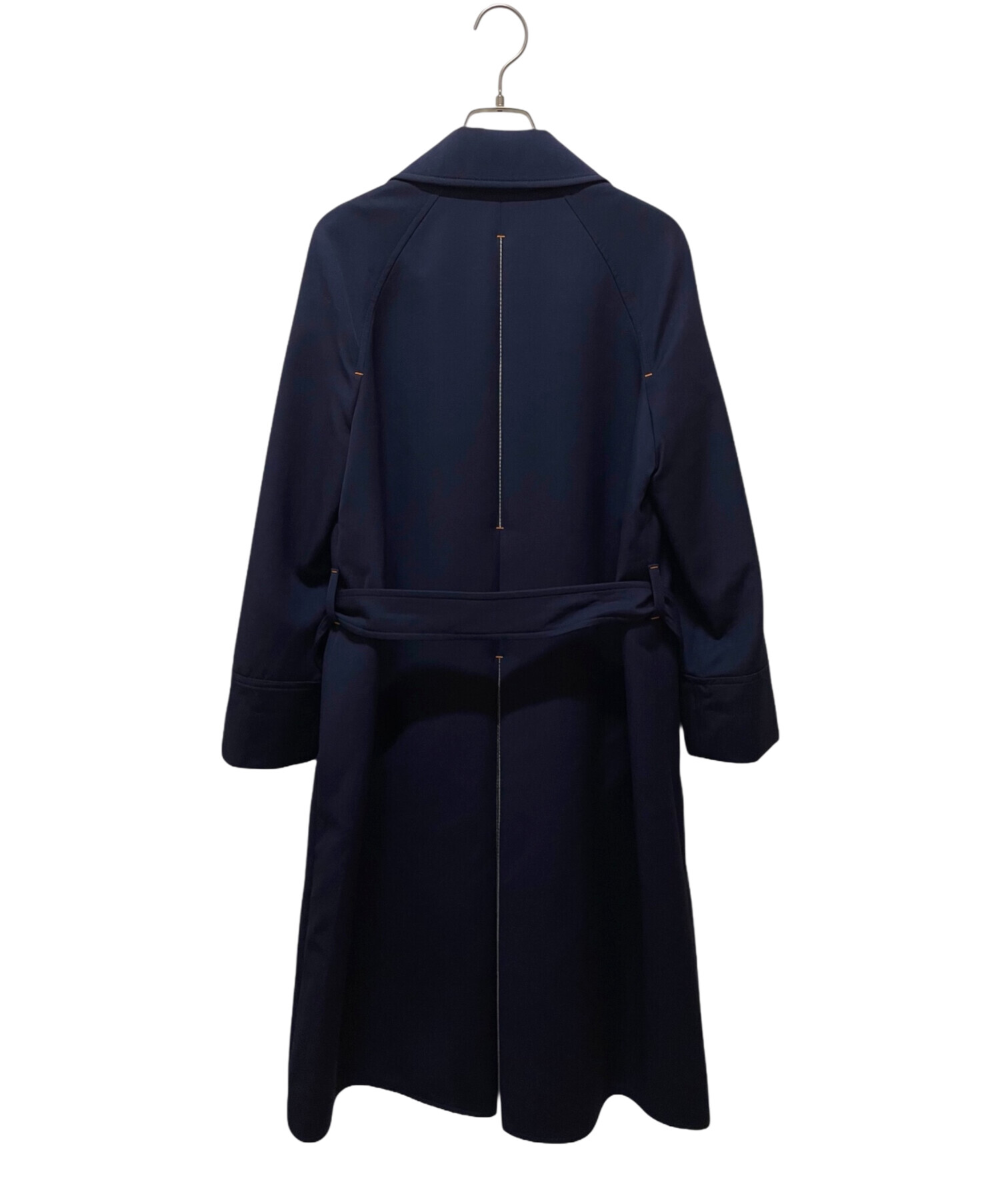 中古・古着通販】HERMES (エルメス) ステンカラーコート ネイビー