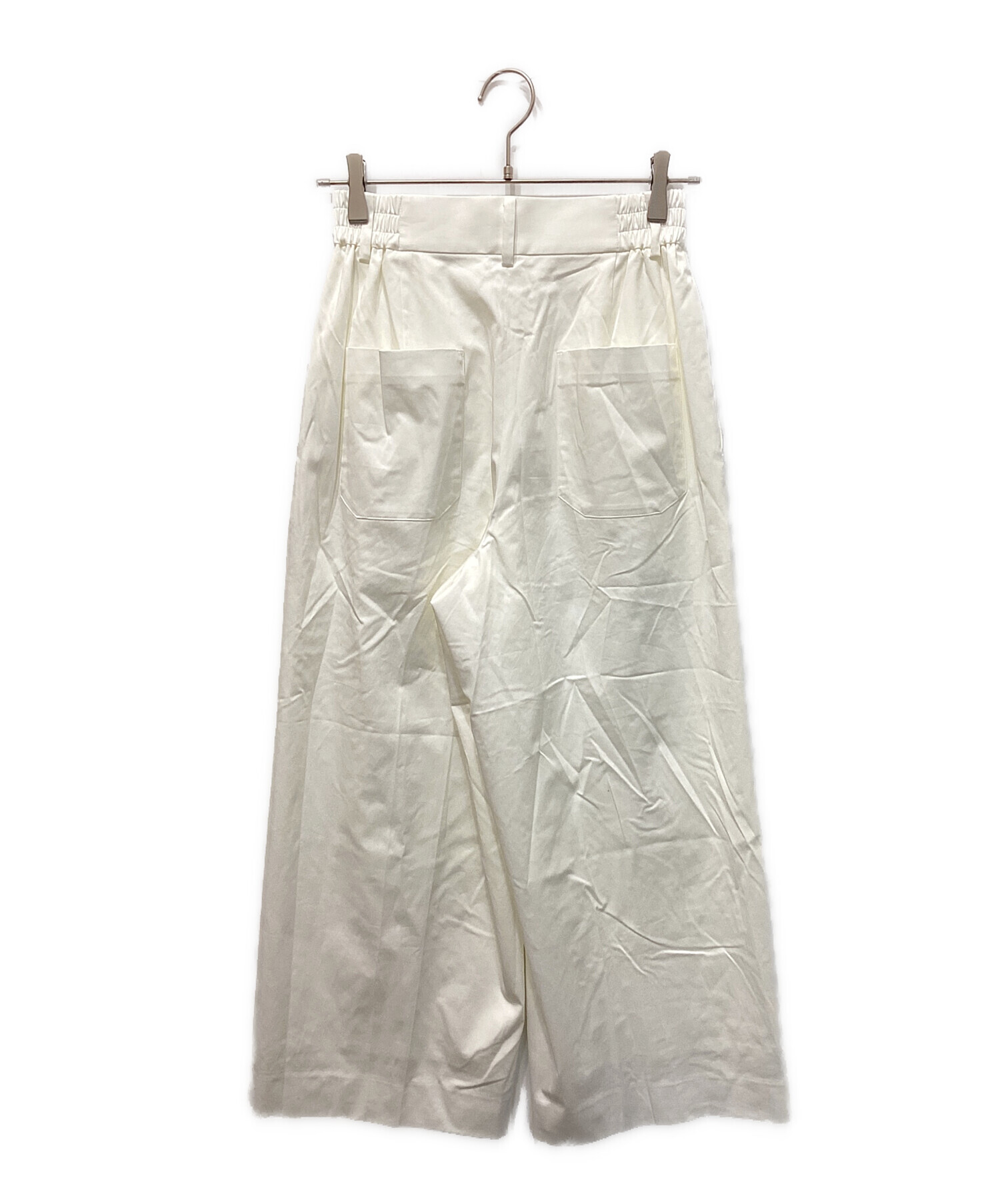 中古・古着通販】ebure (エブール) タックワイドパンツ ホワイト