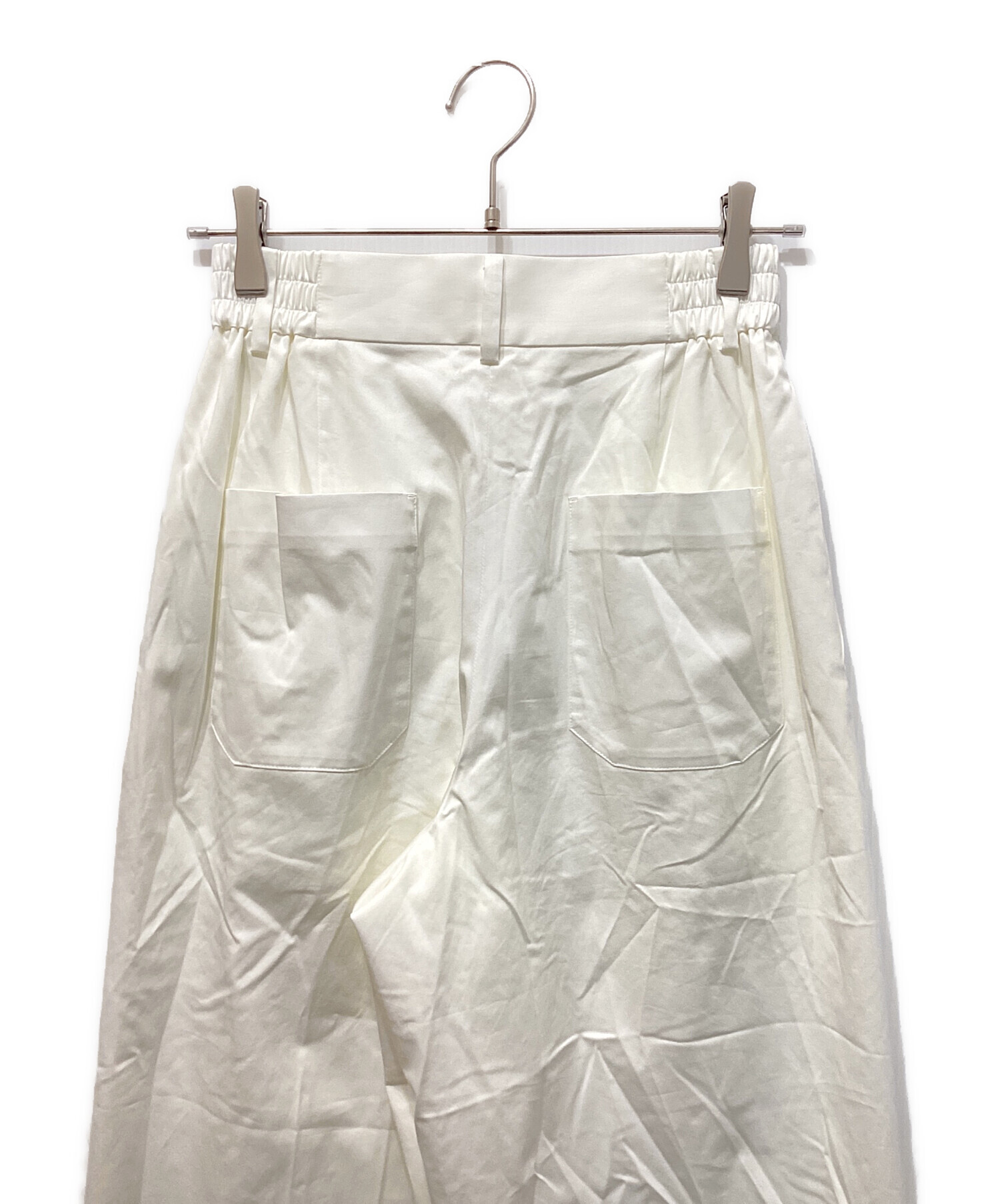 中古・古着通販】ebure (エブール) タックワイドパンツ ホワイト