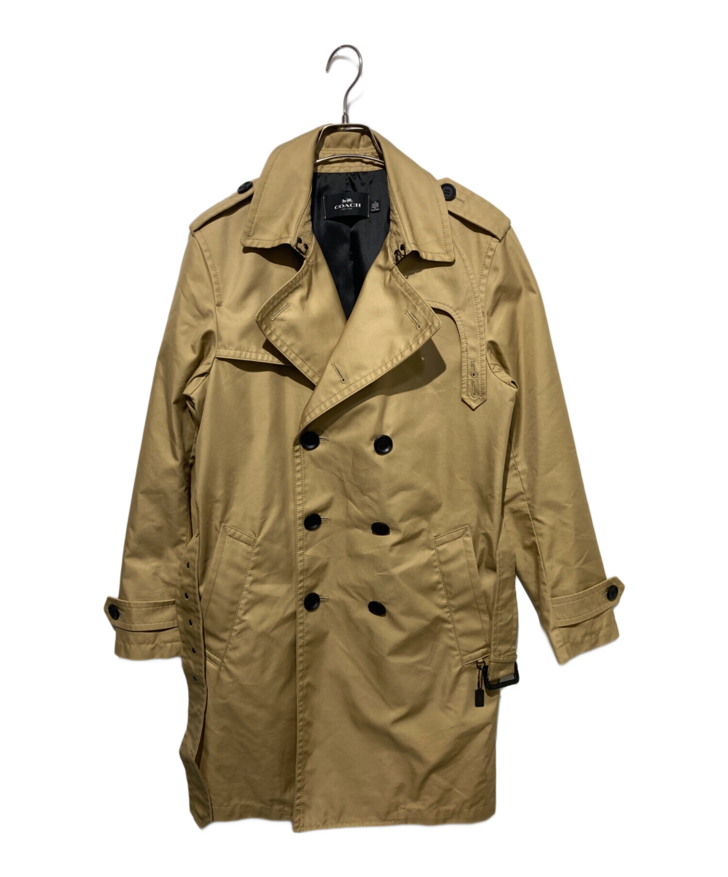 中古・古着通販】COACH (コーチ) トレンチコート ベージュ 中古・古着通販】COACH (コーチ) トレンチコート ベージュ