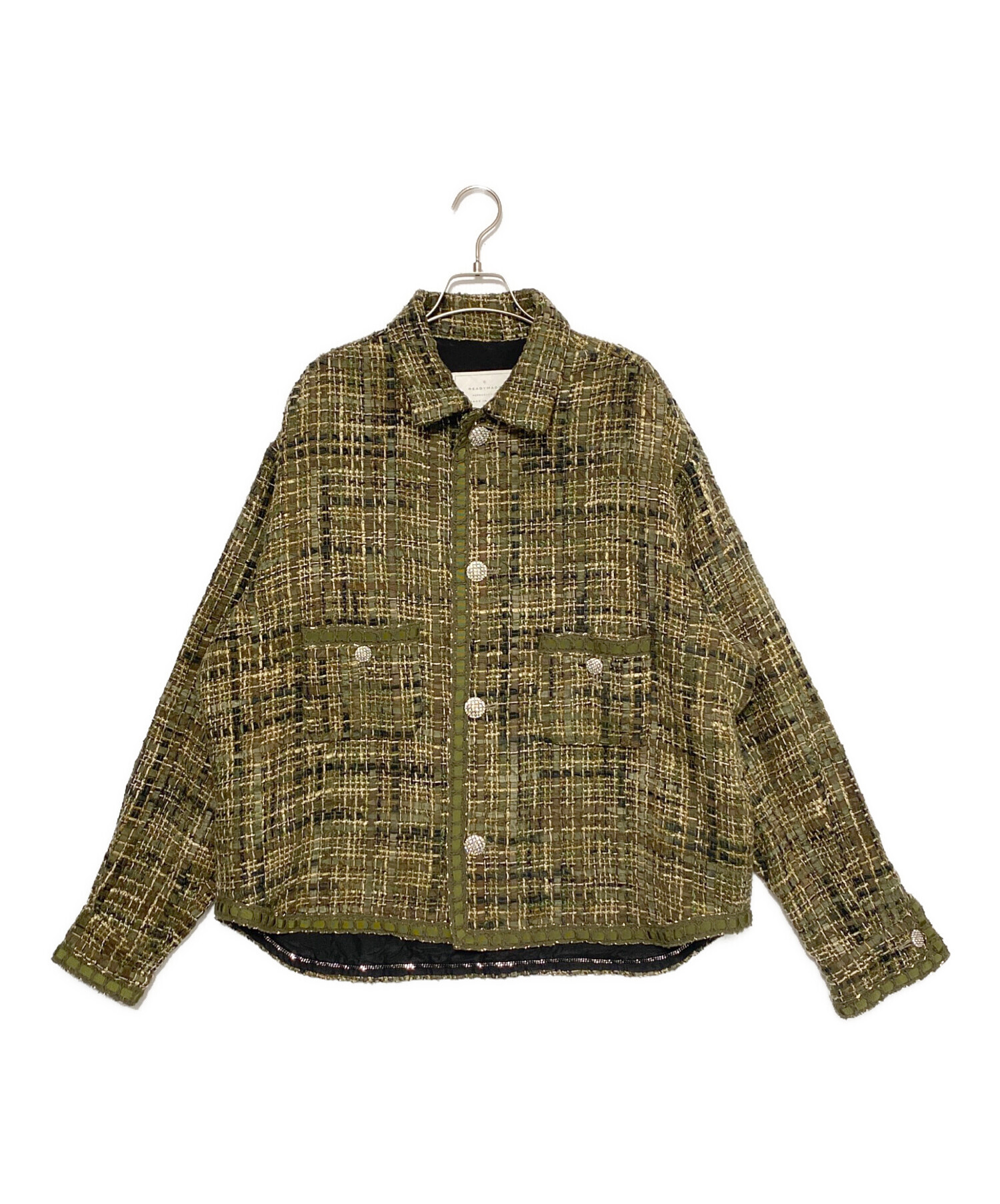 readymade tweed shirt jacket ツイード ジャケット 中古・古着通販】READYMADE (レディメイド) Tweed Shirt Jacket