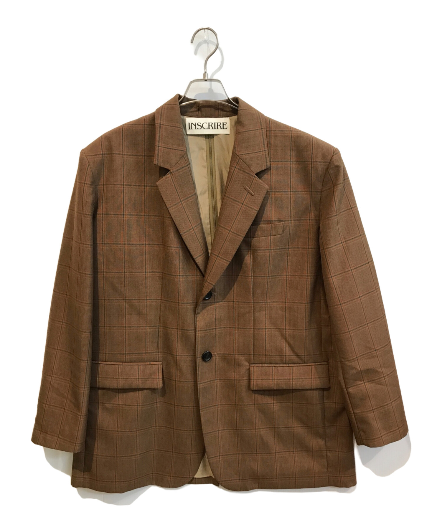 中古・古着通販】INSCRIRE (アンスクリア) TAILORED JACKET ブラウン 