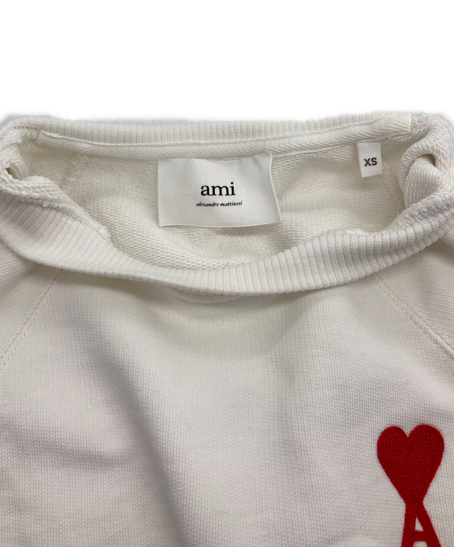 【未使用】アミ アレクサンドルマテュッシ ニット ハート L ホワイト AMI 中古・古着通販】AMI Alexandre Mattiussi (アミアレクサンドルマ