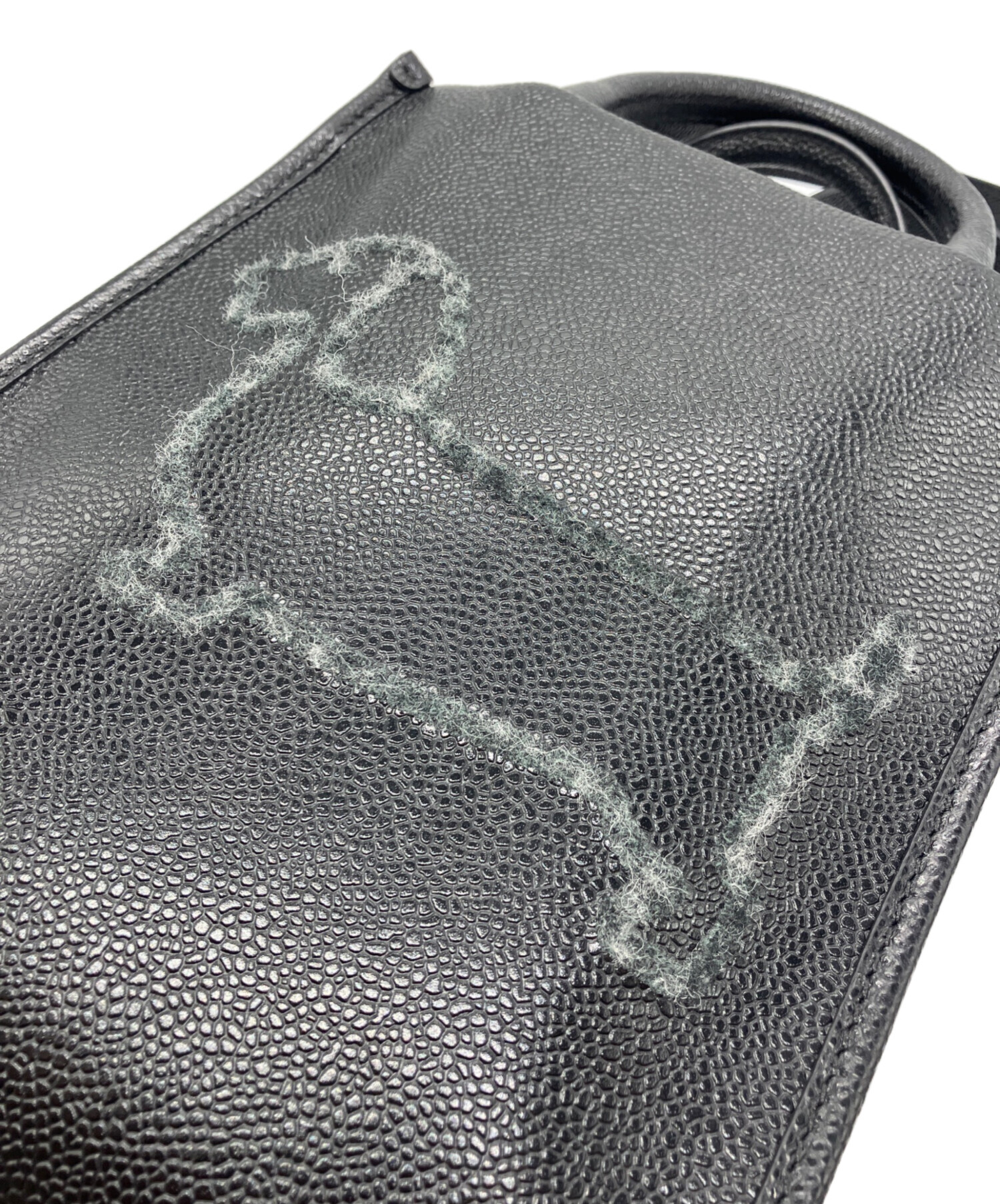 THOM BROWNE トムブラウン トートバッグ  グレー 【古着】【中古】【送料無料】 中古・古着通販】Thom Browne (トムブラウン) 2WAYトートバッグ Pebble