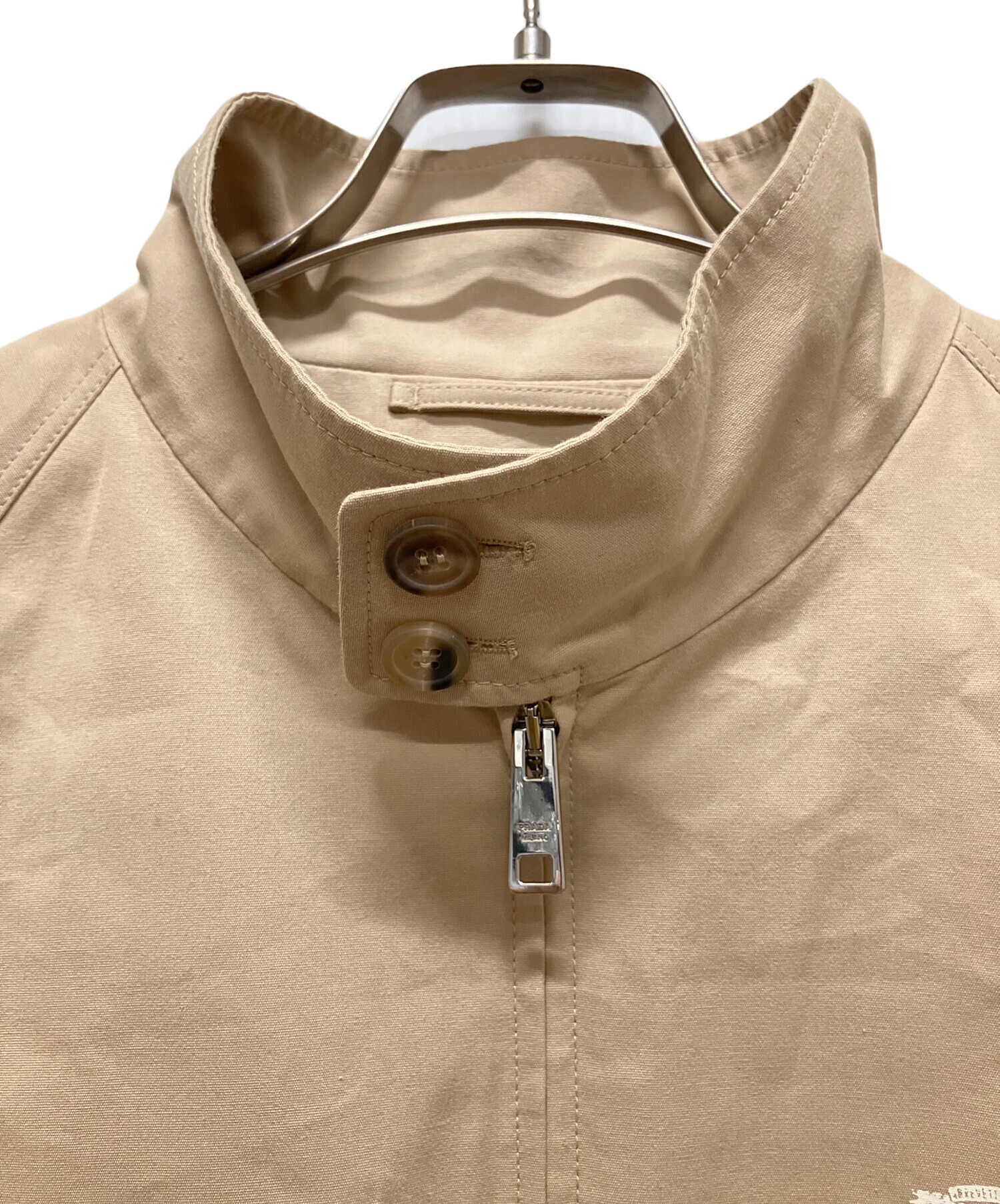 【中古品】PRADA ジャケット 中古・古着通販】PRADA (プラダ) シルクジャケット ベージュ