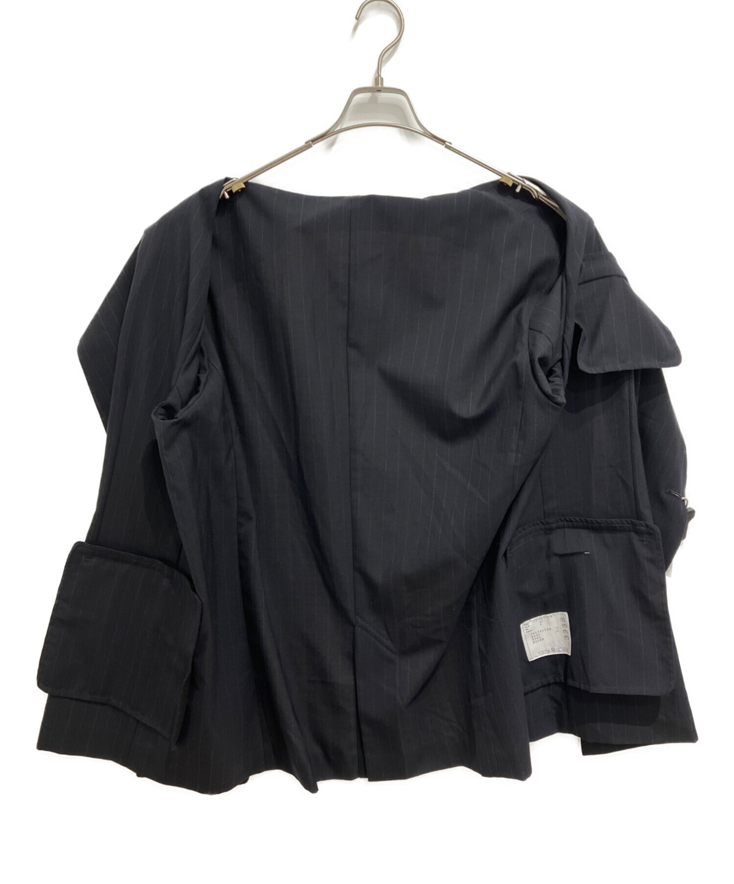 中古・古着通販】sacai (サカイ) Chalk Stripe Jacket ブラック サイズ