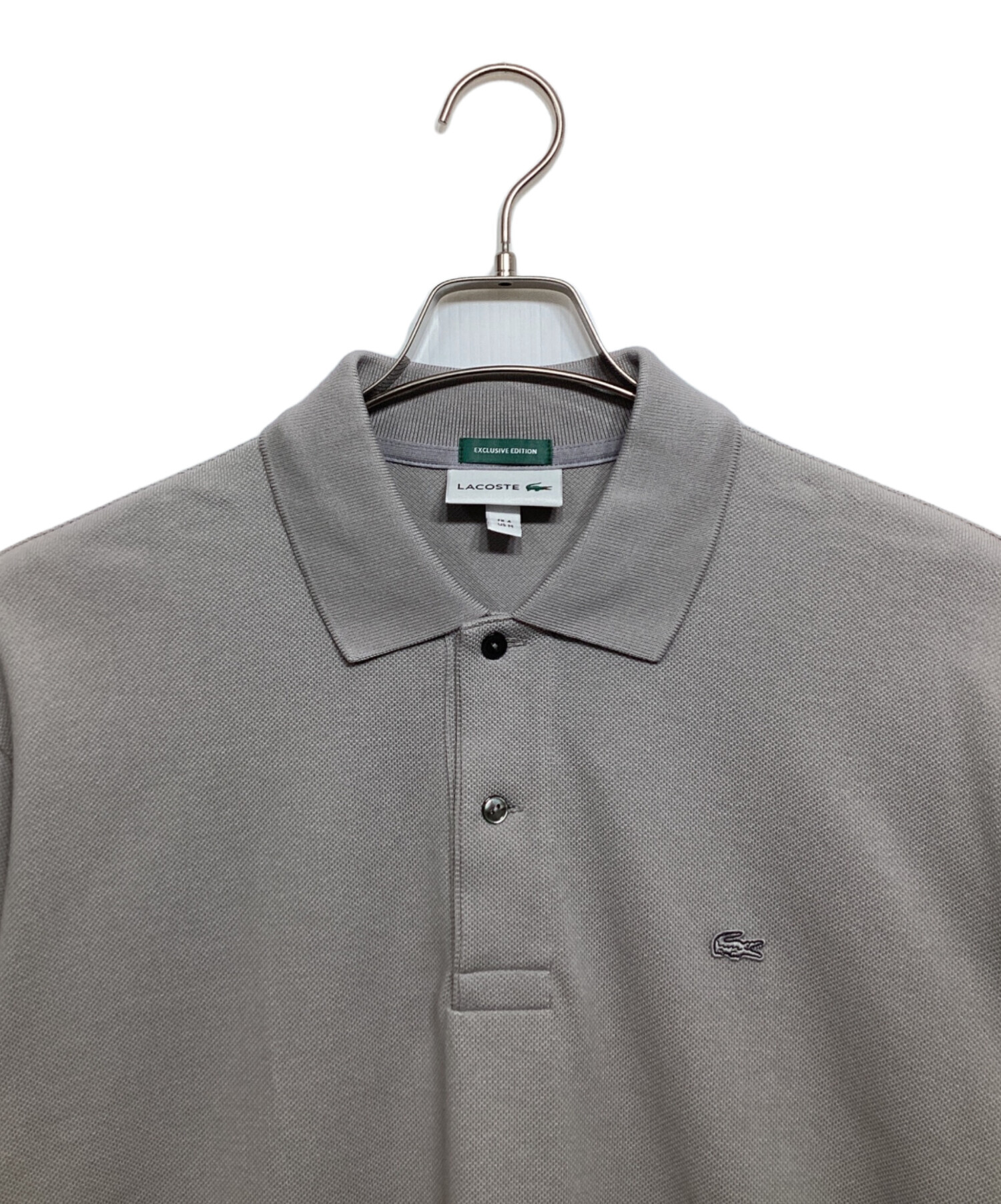 ジャーナルスタンダード新品同様　グレーの長袖ポロシャツ 中古・古着通販】LACOSTE (ラコステ) JOURNAL STANDARD (ジャーナル