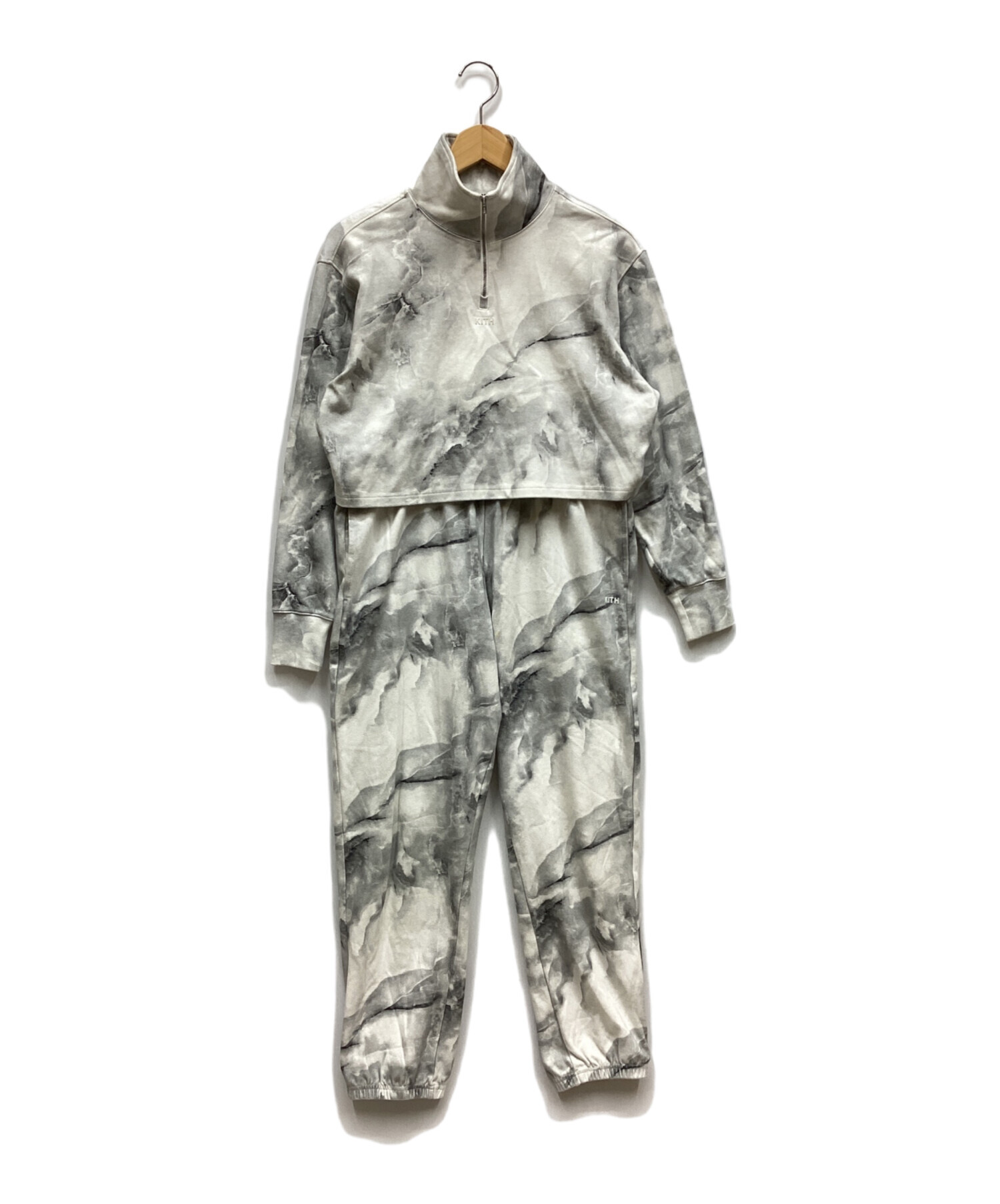 キス KITH スエット セットアップ トレーナー パンツ S XS 23AW 中古・古着通販】KITH (キス) スウェットセットアップ グレー×ホワイト
