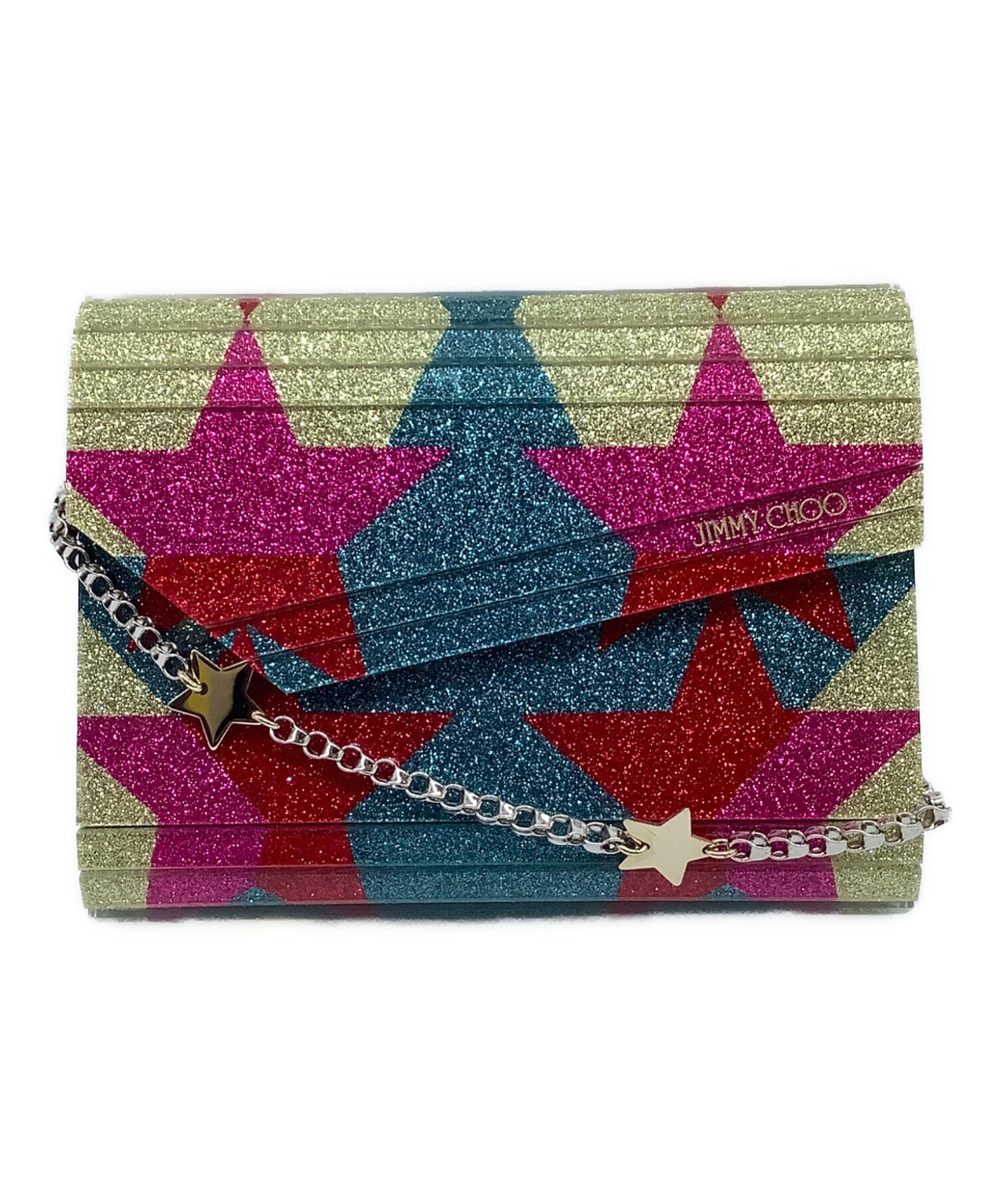 中古・古着通販】JIMMY CHOO (ジミーチュウ) チェーンショルダーバッグ