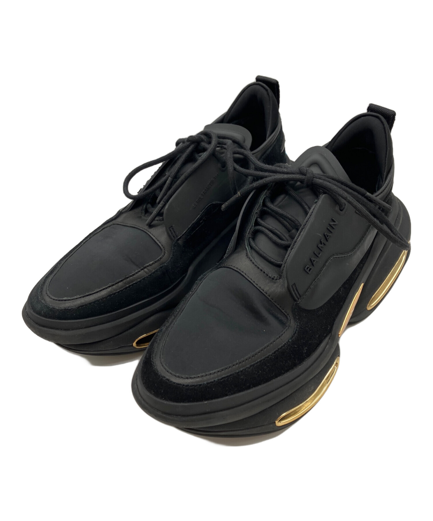 中古・古着通販】BALMAIN (バルマン) スニーカー ブラック×ゴールド