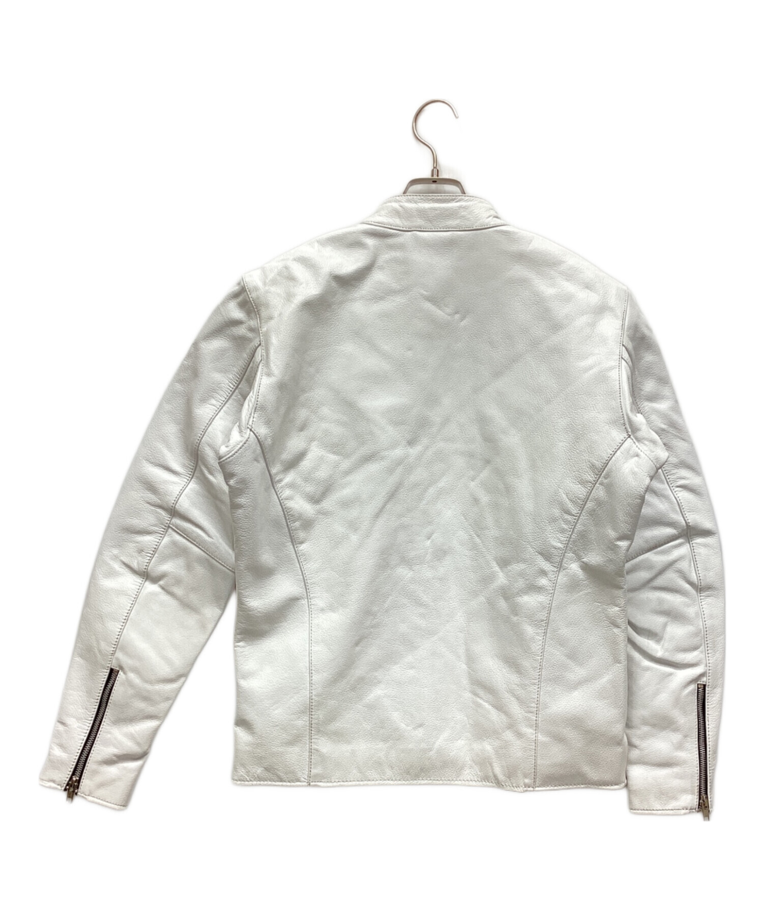 Freedom フリーダム ホワイト ダブルライダースジャケット 52 中古・古着通販】FREEDOM (フリーダム) シングルライダース