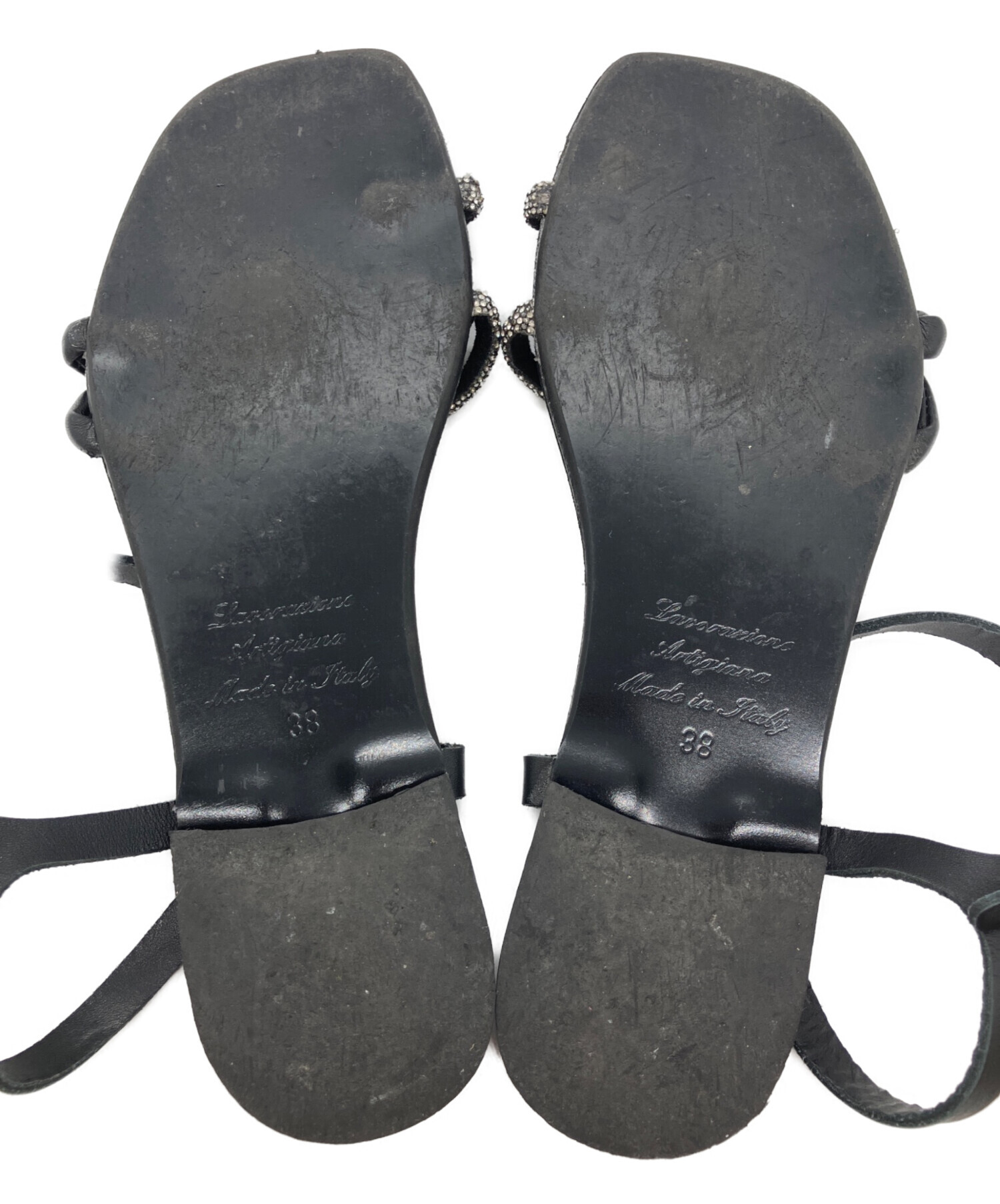 中古・古着通販】L/UCCA (ルッカ) フラットサンダル ブラック サイズ
