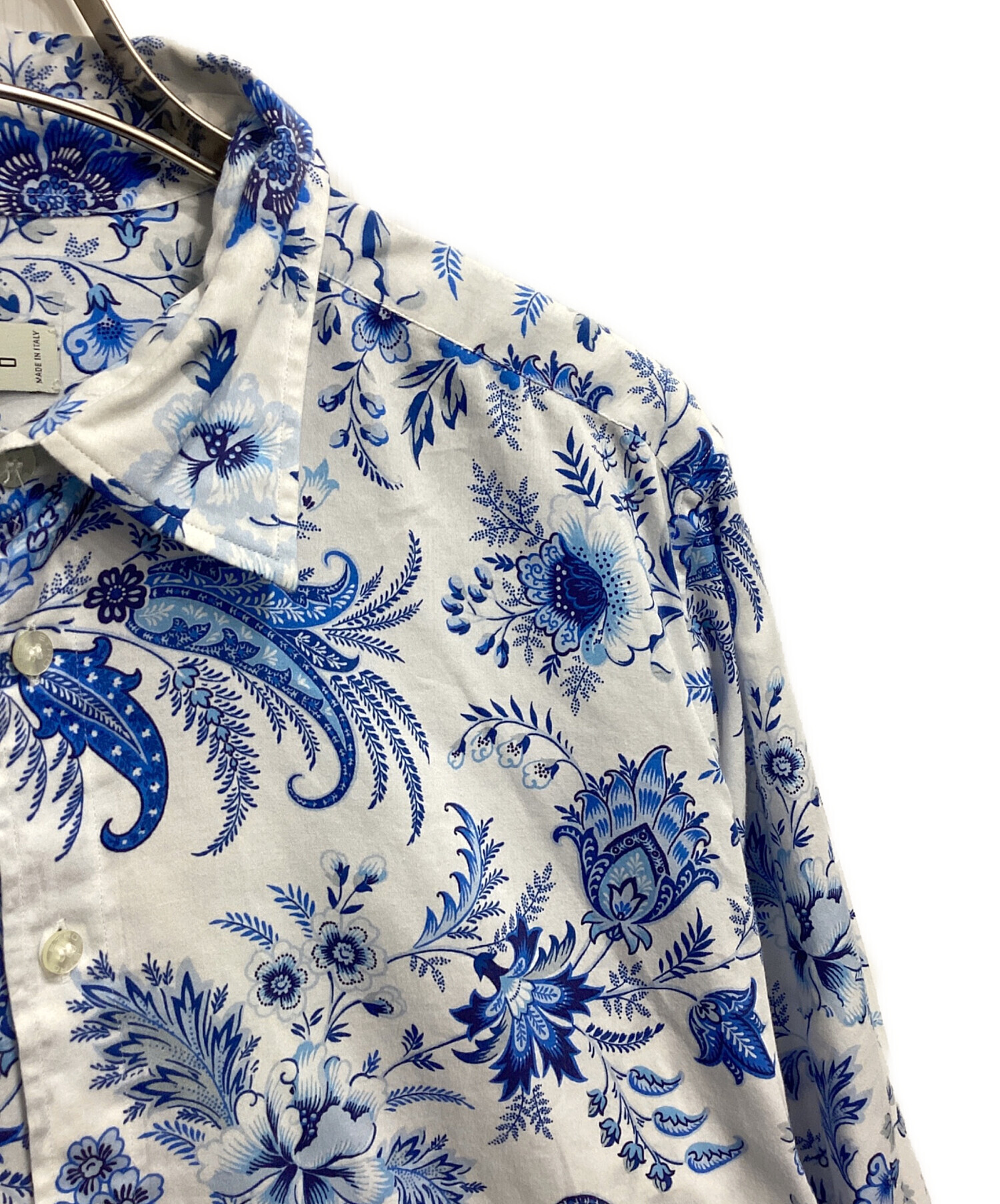 ETRO エトロ ドレスシャツ メンズ 【古着】【中古】 中古・古着通販】ETRO (エトロ) ペイズリーシャツ ブルー サイズ:XL