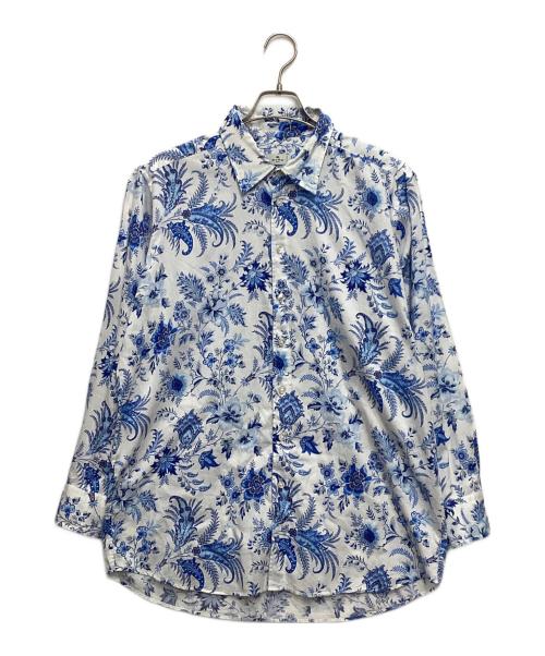未使用品　エトロ　ポロシャツ　XL ペイズリー柄　花柄　グラデーション　ブルー 未使用品 エトロ ポロシャツ XL ペイズリー柄 花柄 グラデーション ブルー