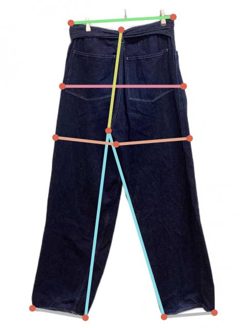 中古・古着通販】COMOLI (コモリ) ベルテッドパンツ インディゴ サイズ