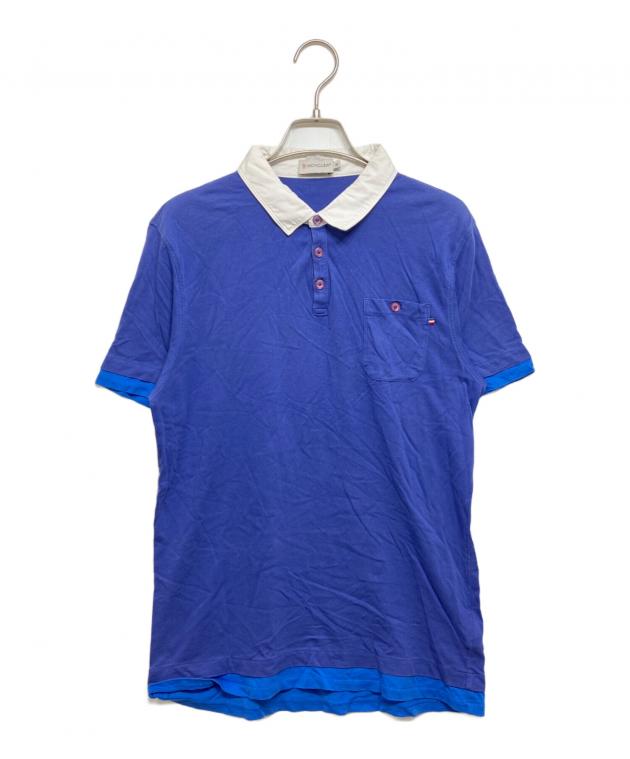 中古・古着通販】MONCLER (モンクレール) ポロシャツ ブルー サイズ:M