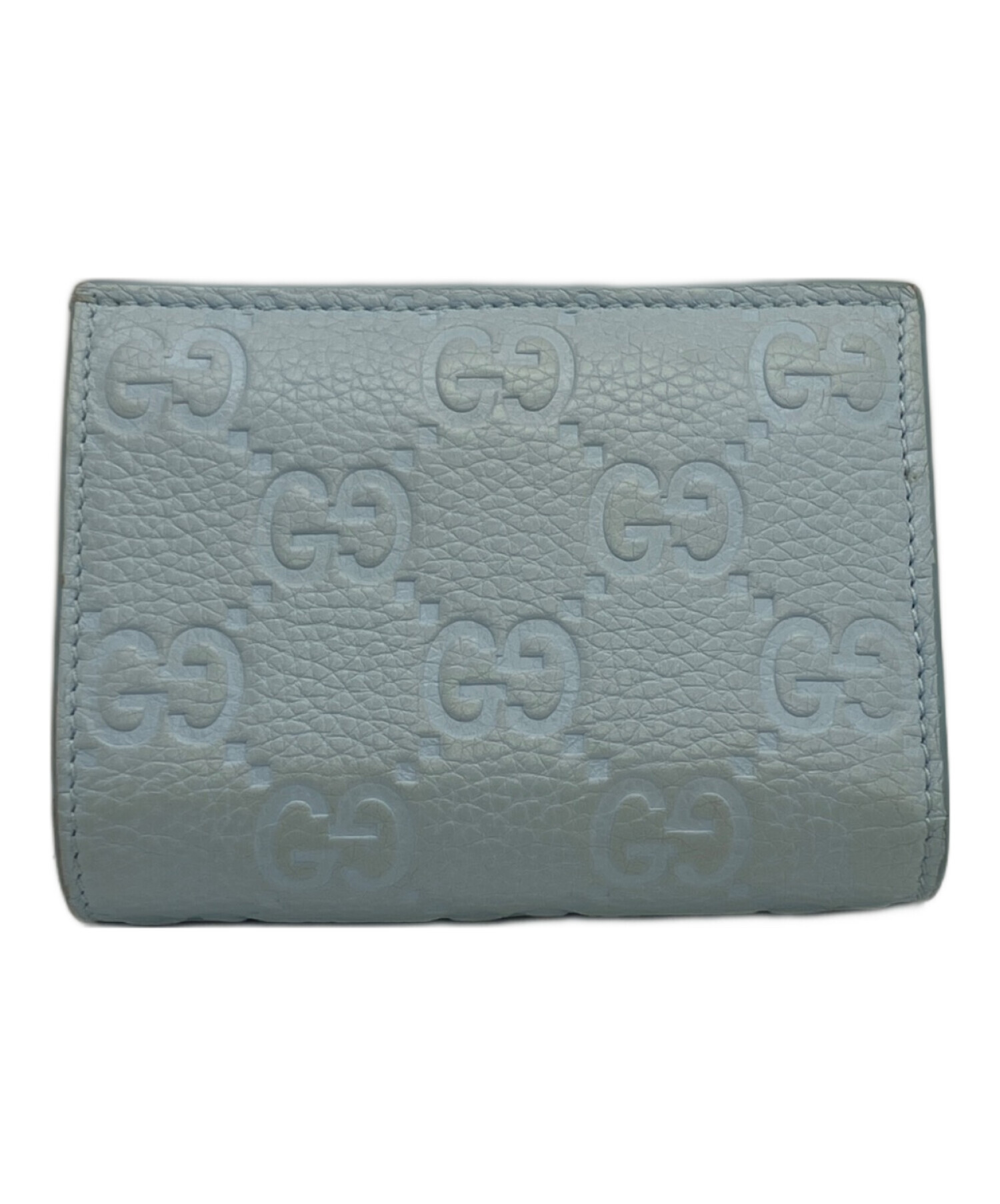 中古・古着通販】GUCCI (グッチ) 2つ折り財布 ライトブルー｜ブランド