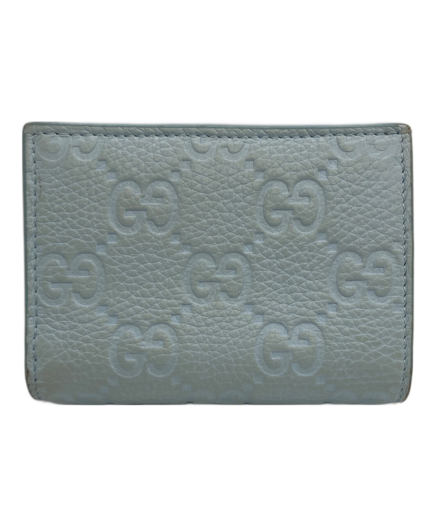 中古・古着通販】GUCCI (グッチ) 2つ折り財布 ライトブルー｜ブランド 