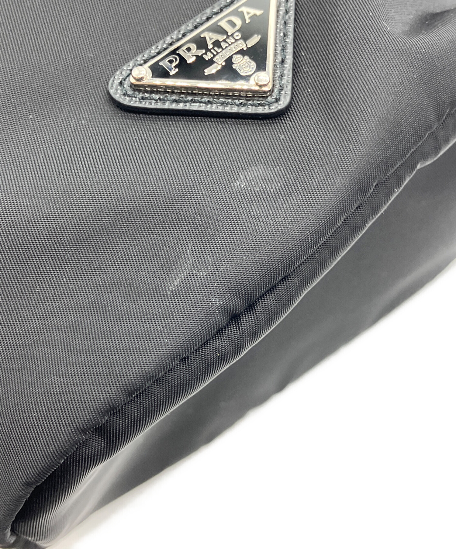 中古・古着通販】PRADA (プラダ) Re-Nylon ポーチ ブラック｜ブランド
