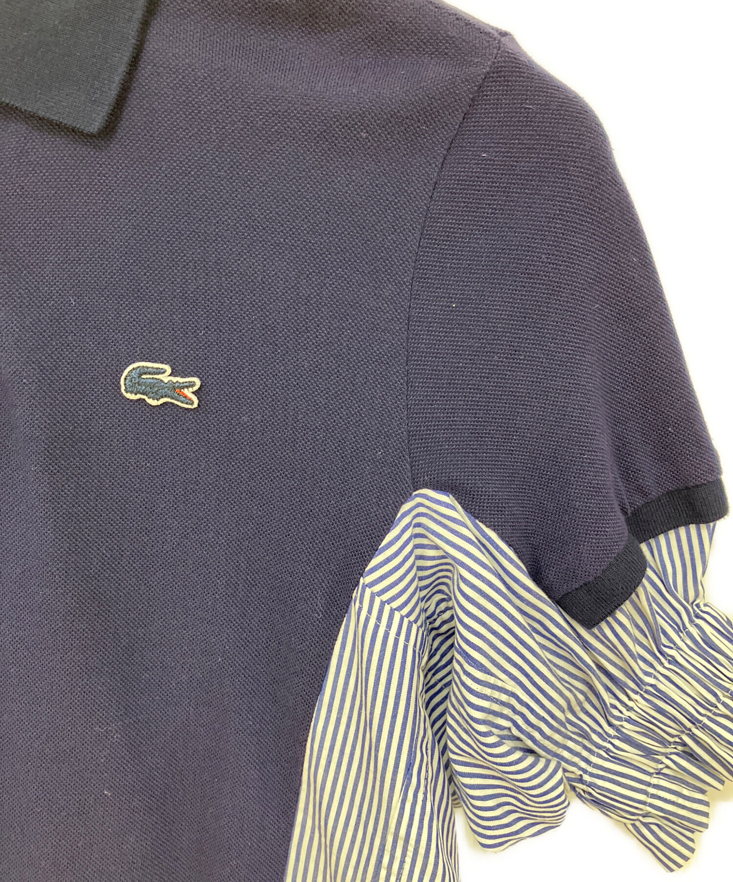 中古・古着通販】LACOSTE (ラコステ) sacai (サカイ) ストライプシャツ