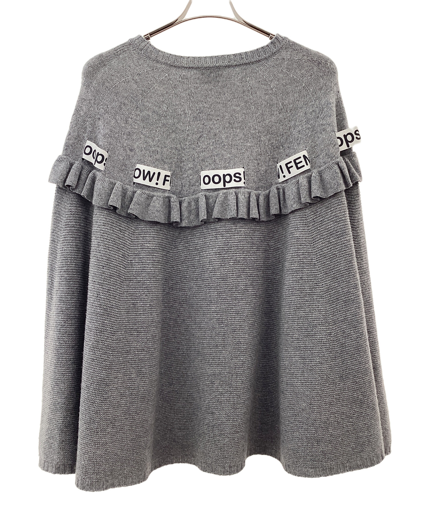 中古・古着通販】FENDI (フェンディ) リボンフリルニットポンチョ 