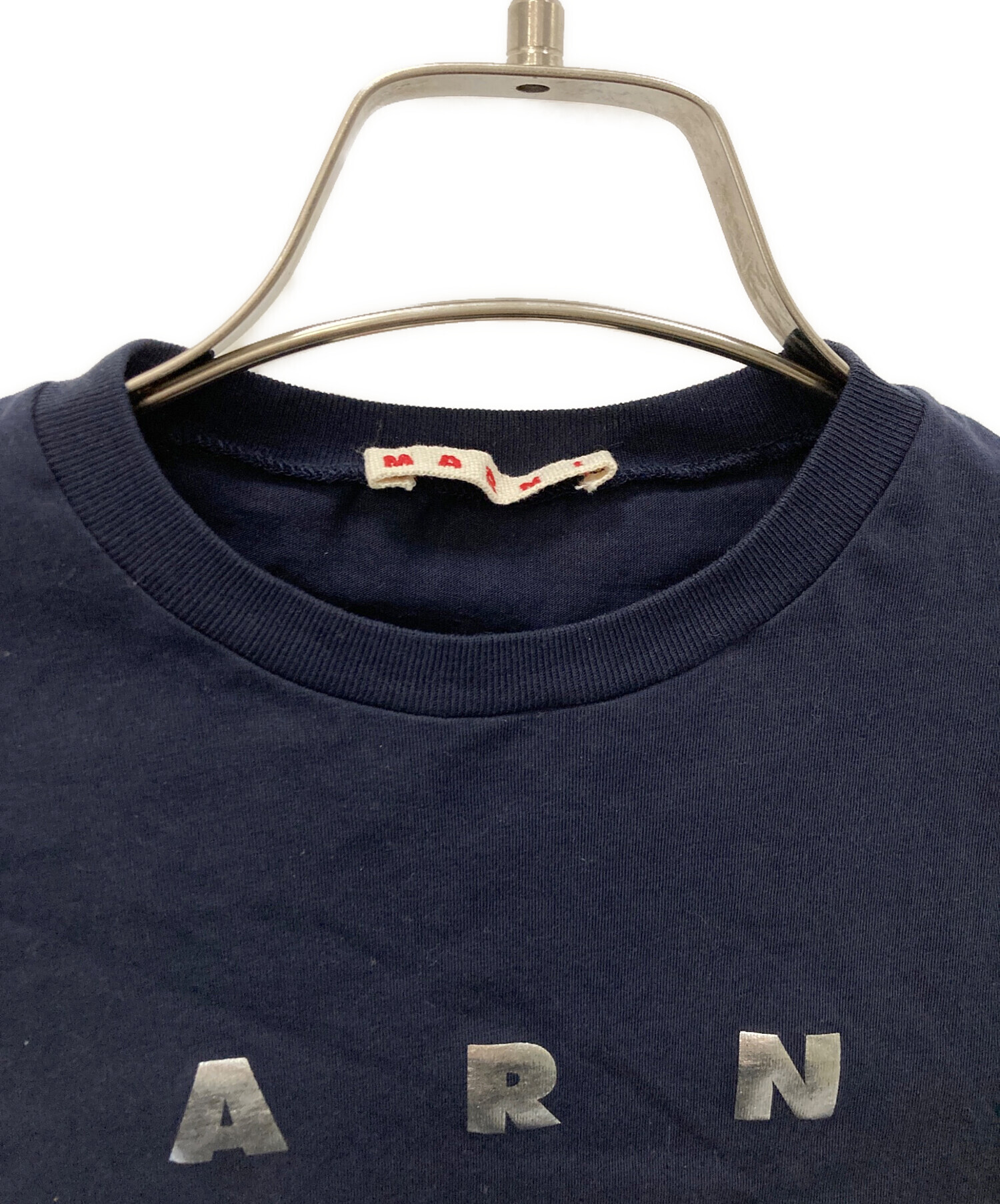 中古・古着通販】MARNI (マルニ) クロップドTシャツ ネイビー サイズ