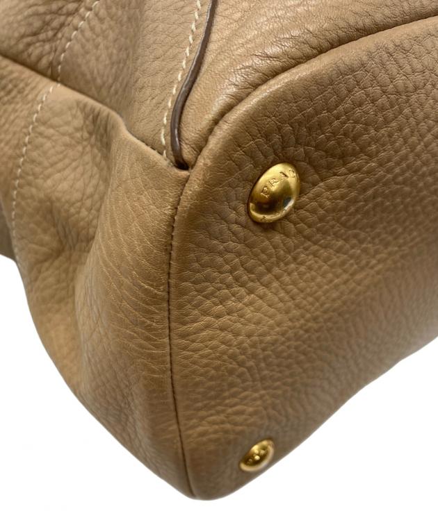PRADA ショルダーハンドバック　タグあり 中古・古着通販】PRADA (プラダ) ショルダーバッグ ベージュ｜ブランド
