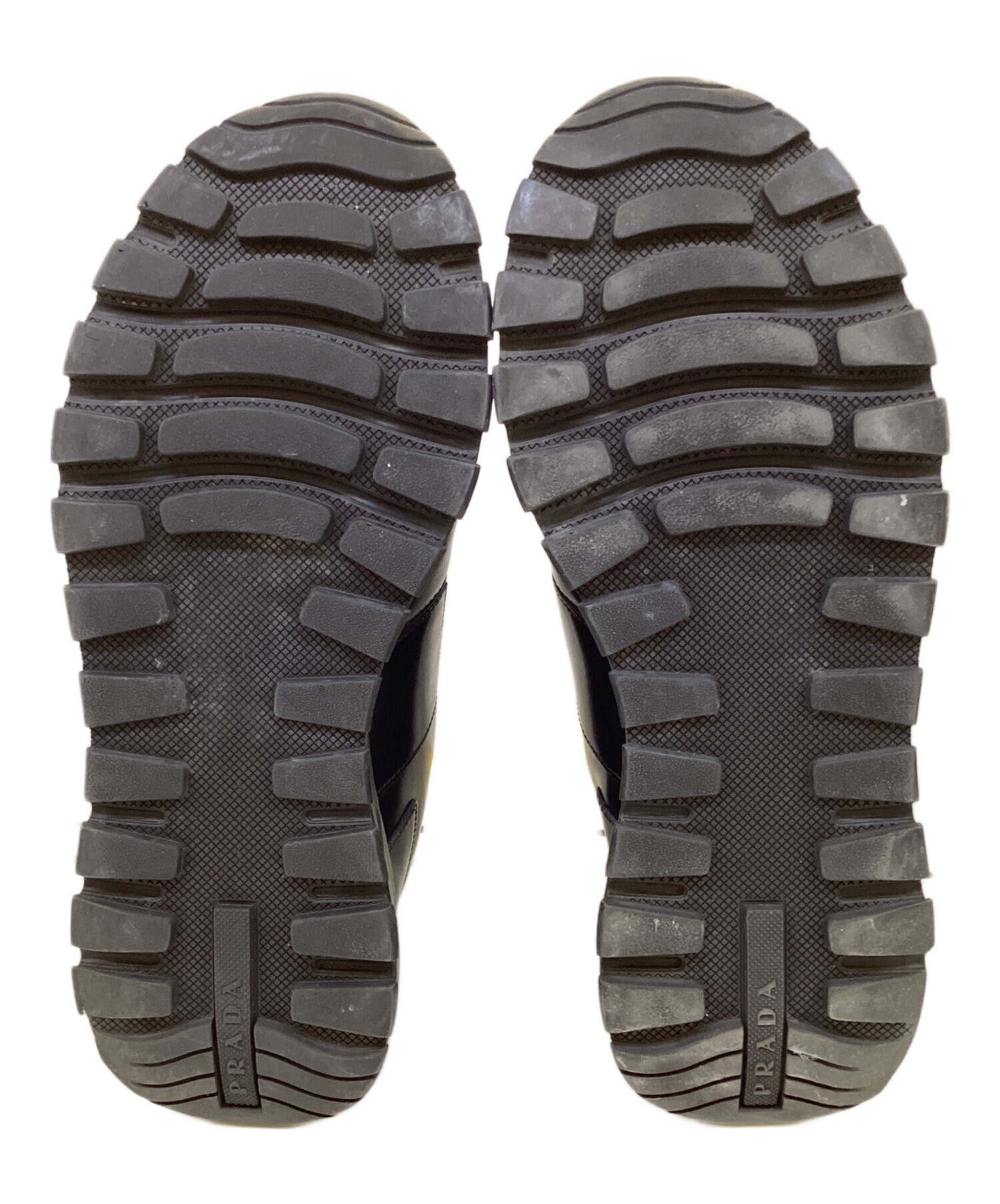 中古・古着通販】PRADA (プラダ) レザースニーカー ブラック サイズ:7