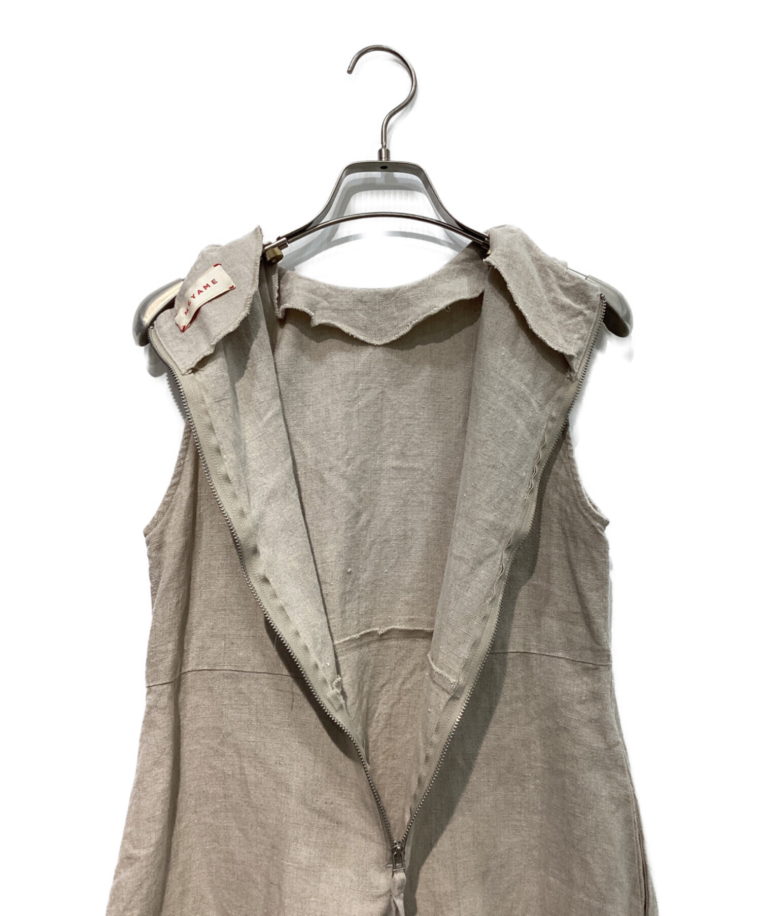 中古・古着通販】MEYAME (メヤメ) LINEN DRESS MEY-2113 ベージュ