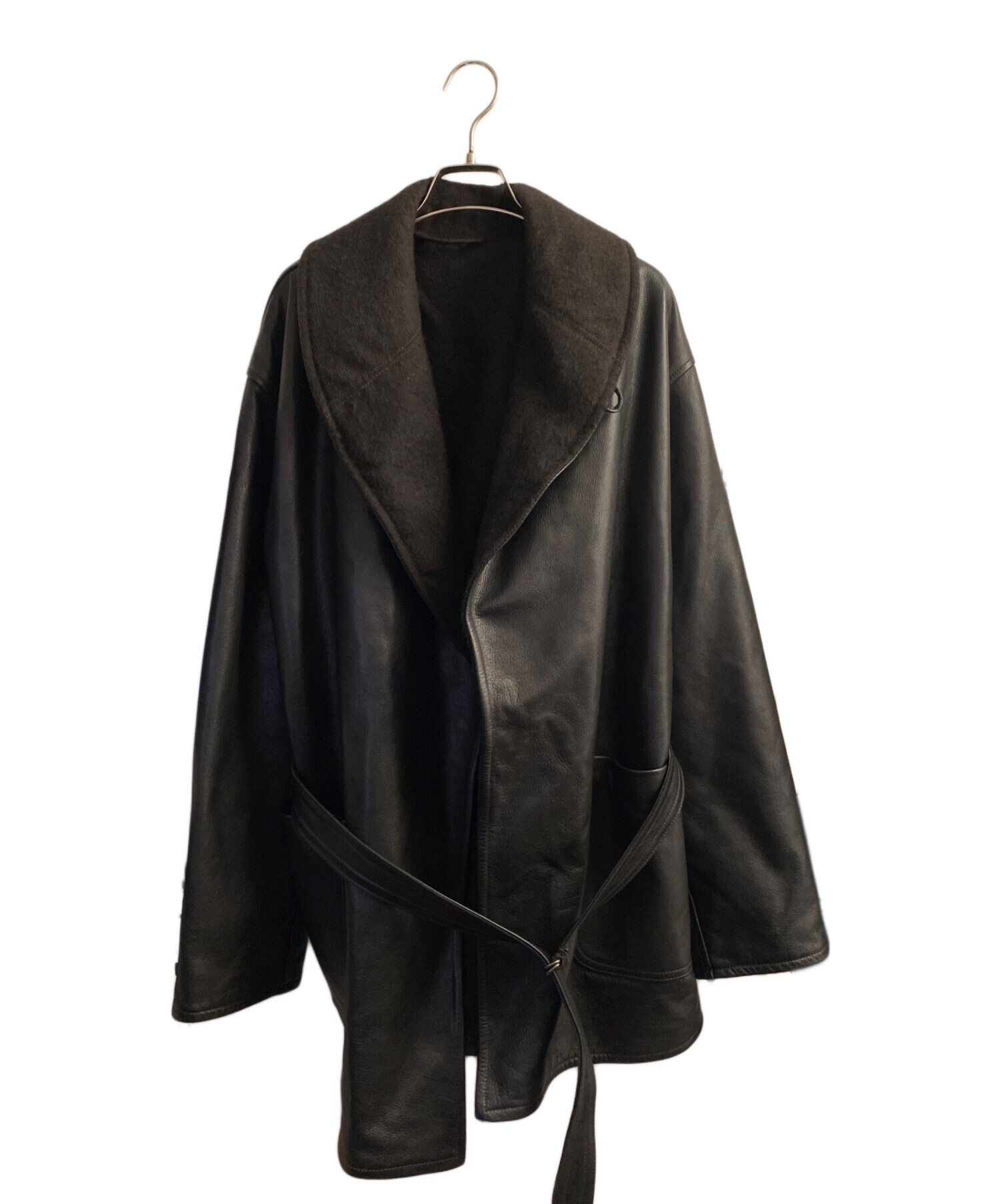 COMOLI コモリ コート（その他） メンズ 【古着】【中古】 中古・古着通販】COMOLI (コモリ) レザー ショールカラーコート