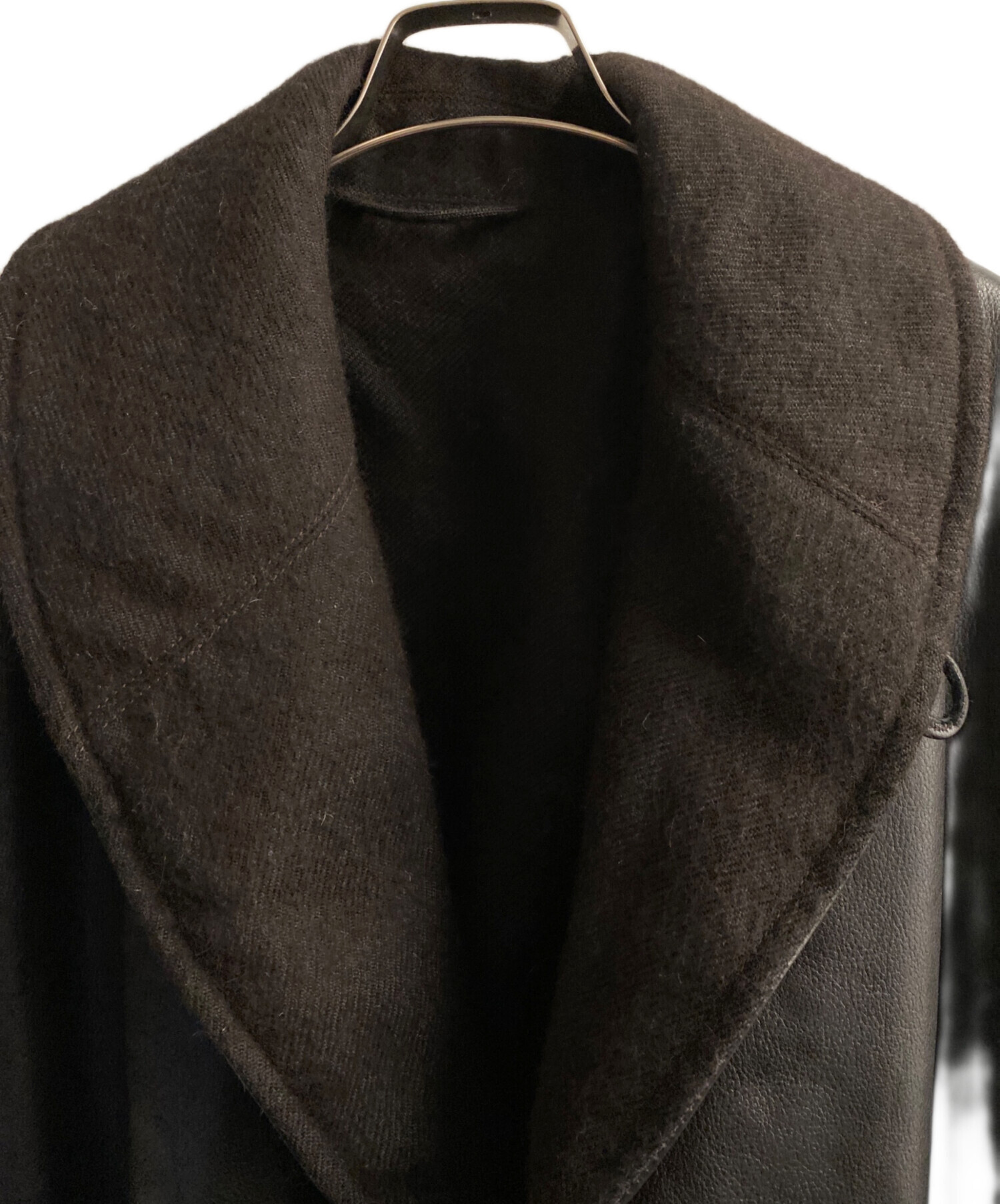 中古・古着通販】COMOLI (コモリ) レザー ショールカラーコート