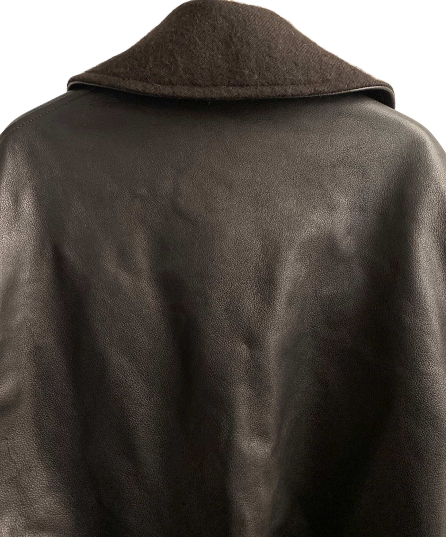 中古・古着通販】COMOLI (コモリ) レザー ショールカラーコート