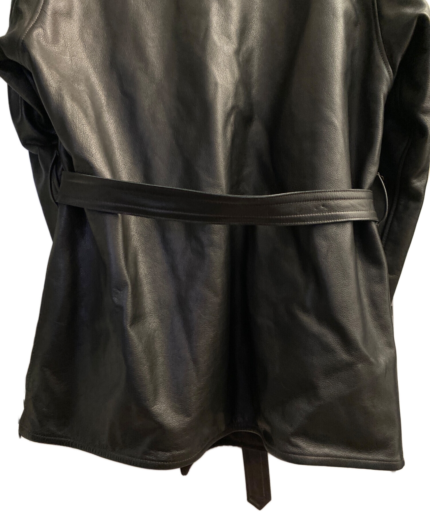 中古・古着通販】COMOLI (コモリ) レザー ショールカラーコート