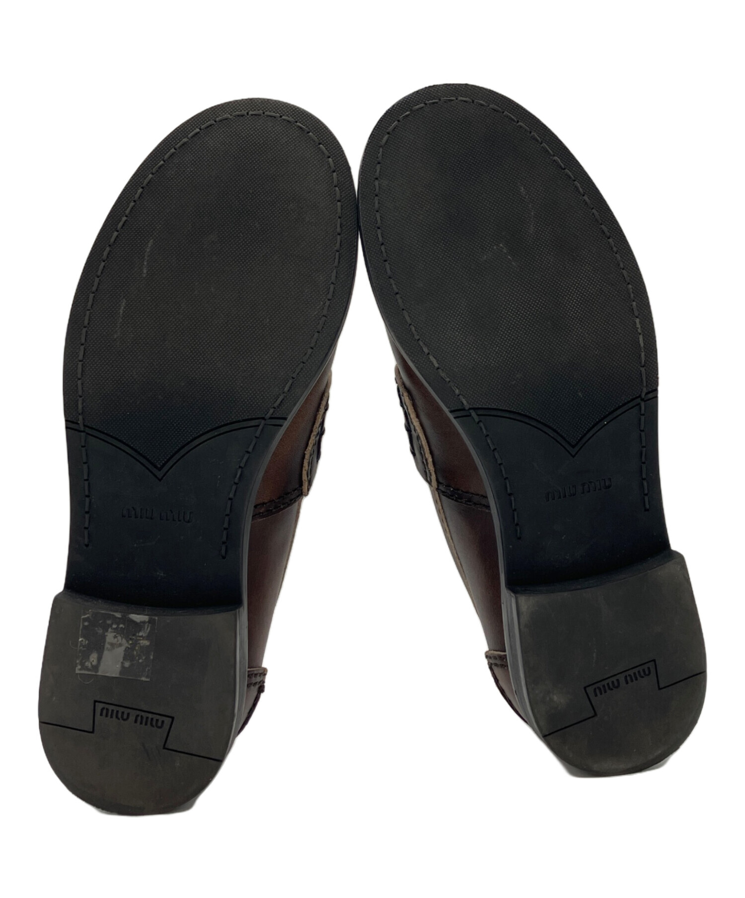 中古・古着通販】MIU MIU (ミュウミュウ) ヴィンテージ加工レザー