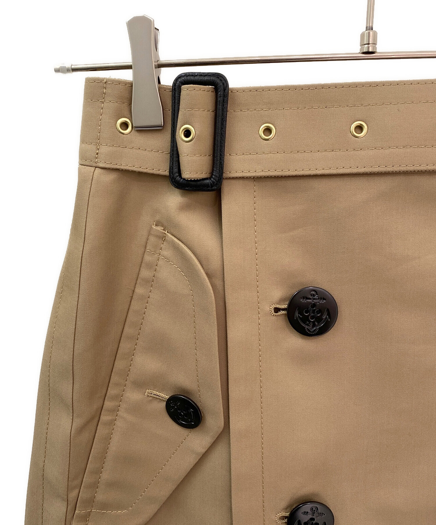 中古・古着通販】sacai (サカイ) Cotton Gabardine Skirt ベージュ