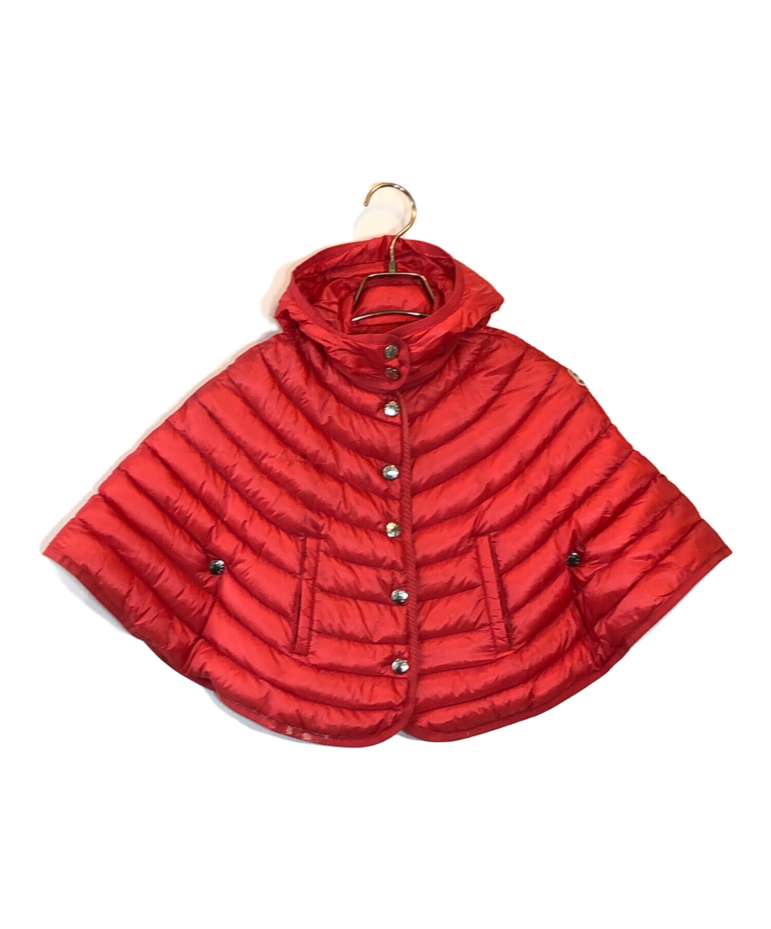 MONCLER ダウン ポンチョ✨レア 中古・古着通販】MONCLER (モンクレール) ダウンポンチョ レッド