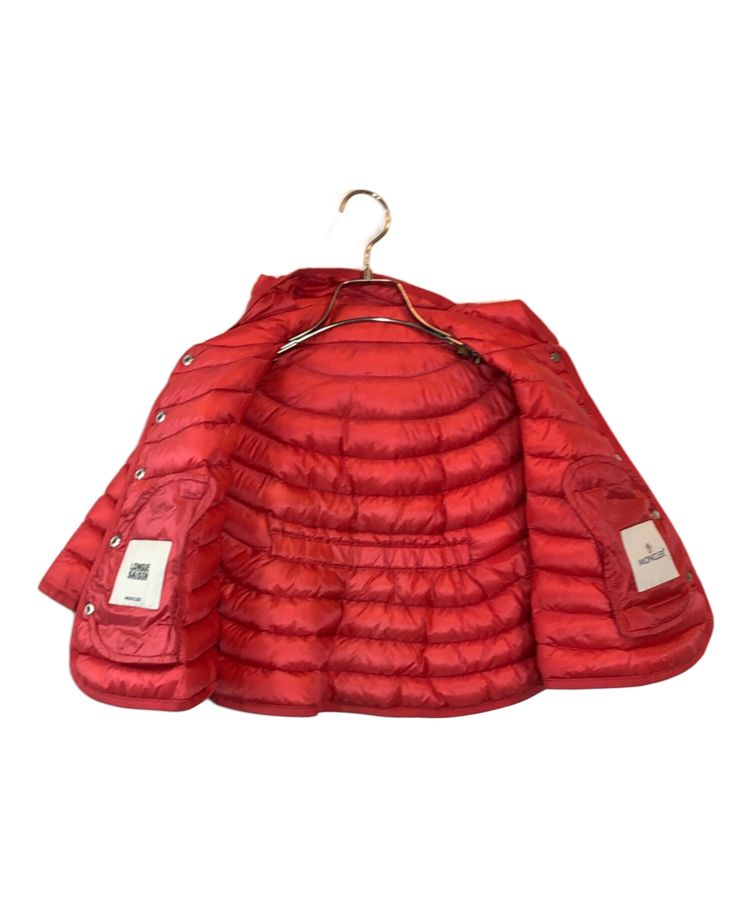 中古・古着通販】MONCLER (モンクレール) ダウンポンチョ レッド