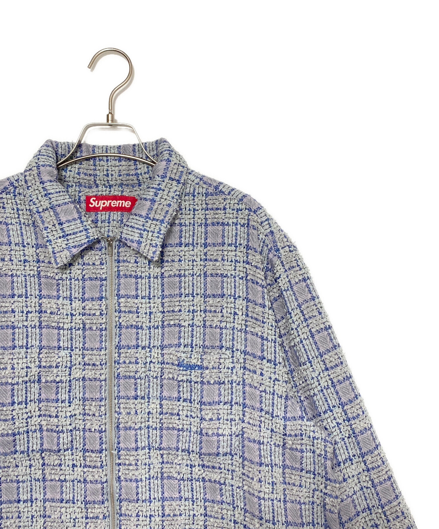 中古・古着通販】SUPREME (シュプリーム) Boucle Zip Up Shirt ブルー