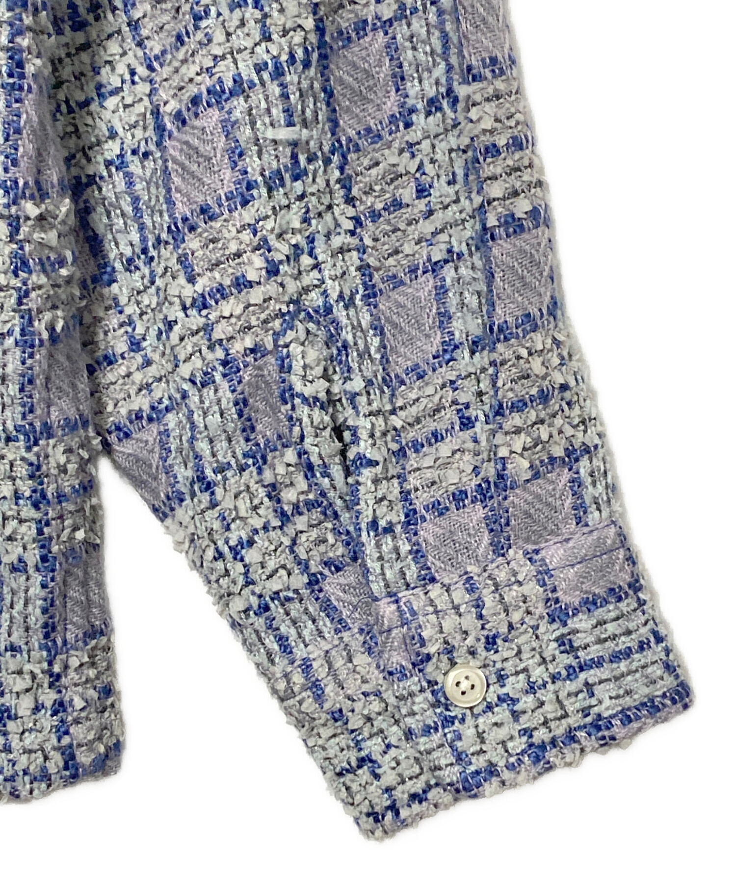 中古・古着通販】SUPREME (シュプリーム) Boucle Zip Up Shirt ブルー