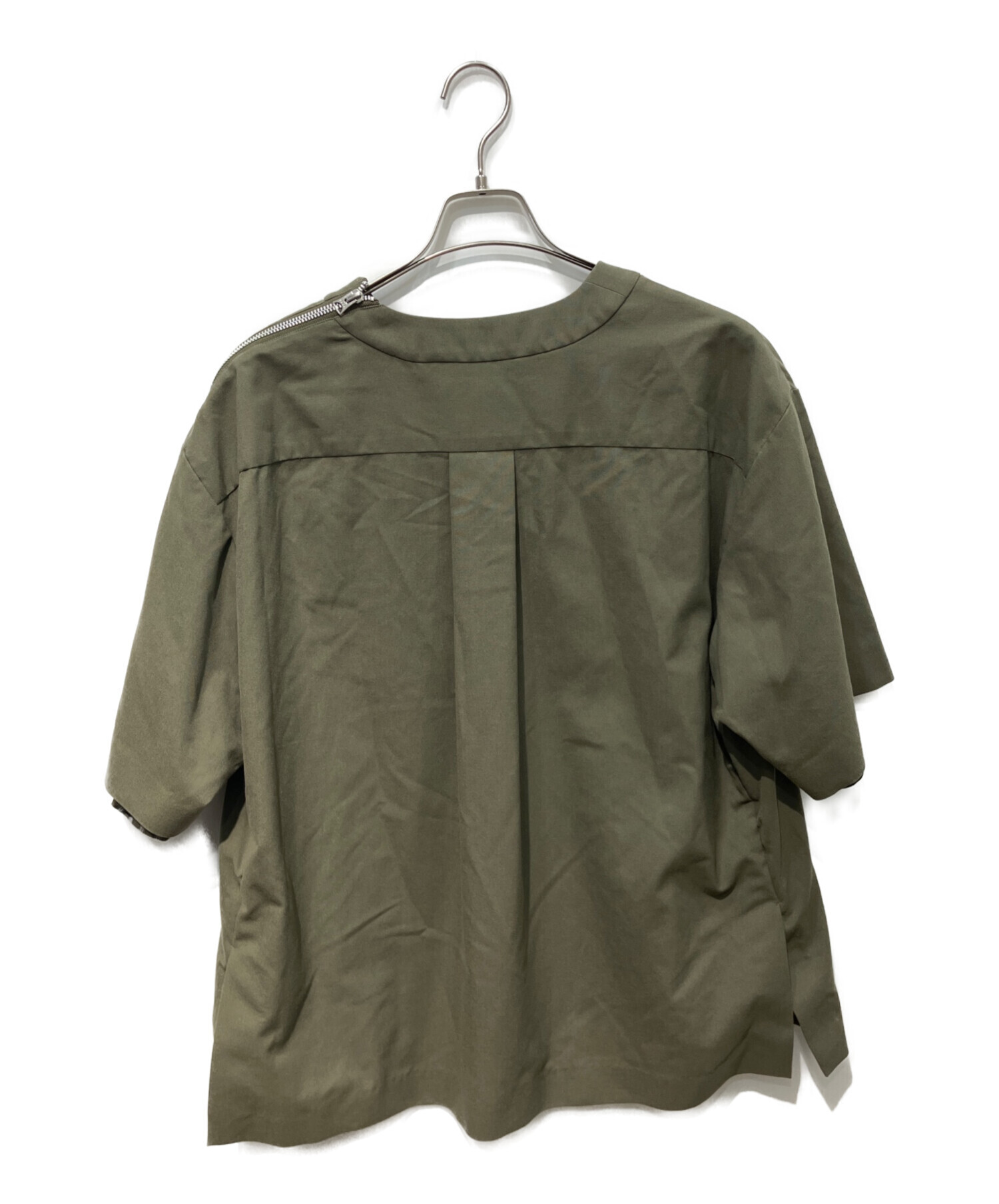 sacai　25ss スーチングシャツ　size３ 中古・古着通販】sacai (サカイ) ウール混 オーバーサイズシャツ 21SS