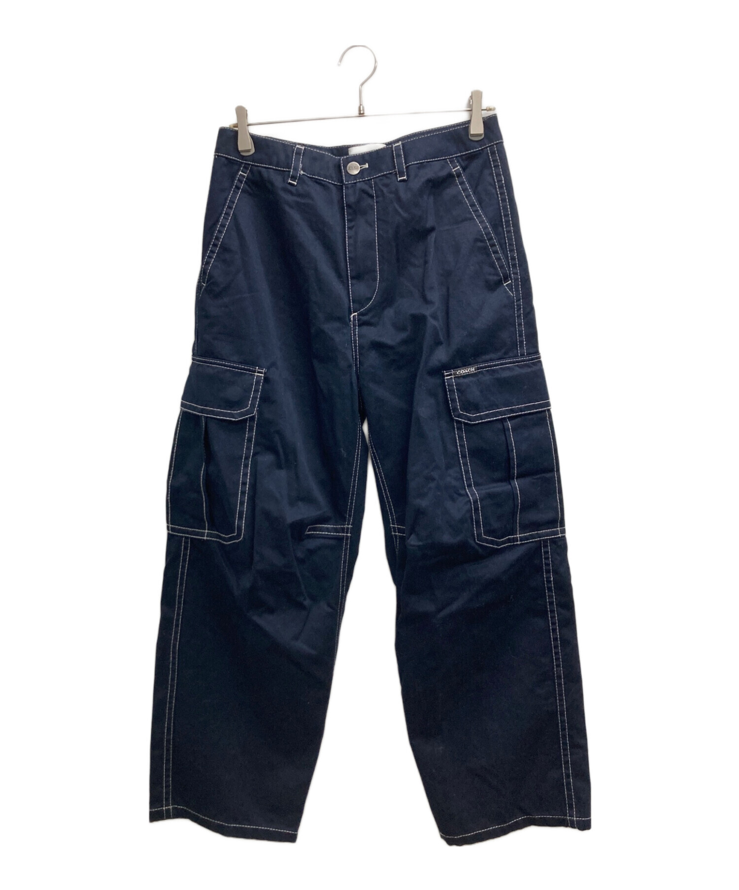 中古・古着通販】COACH (コーチ) ステッチカーゴパンツ ネイビー  