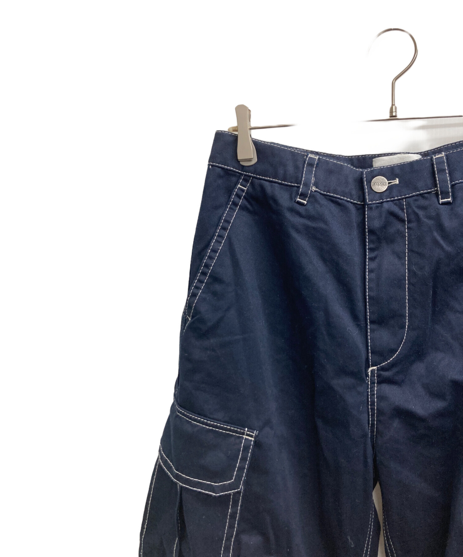 中古・古着通販】COACH (コーチ) ステッチカーゴパンツ ネイビー  