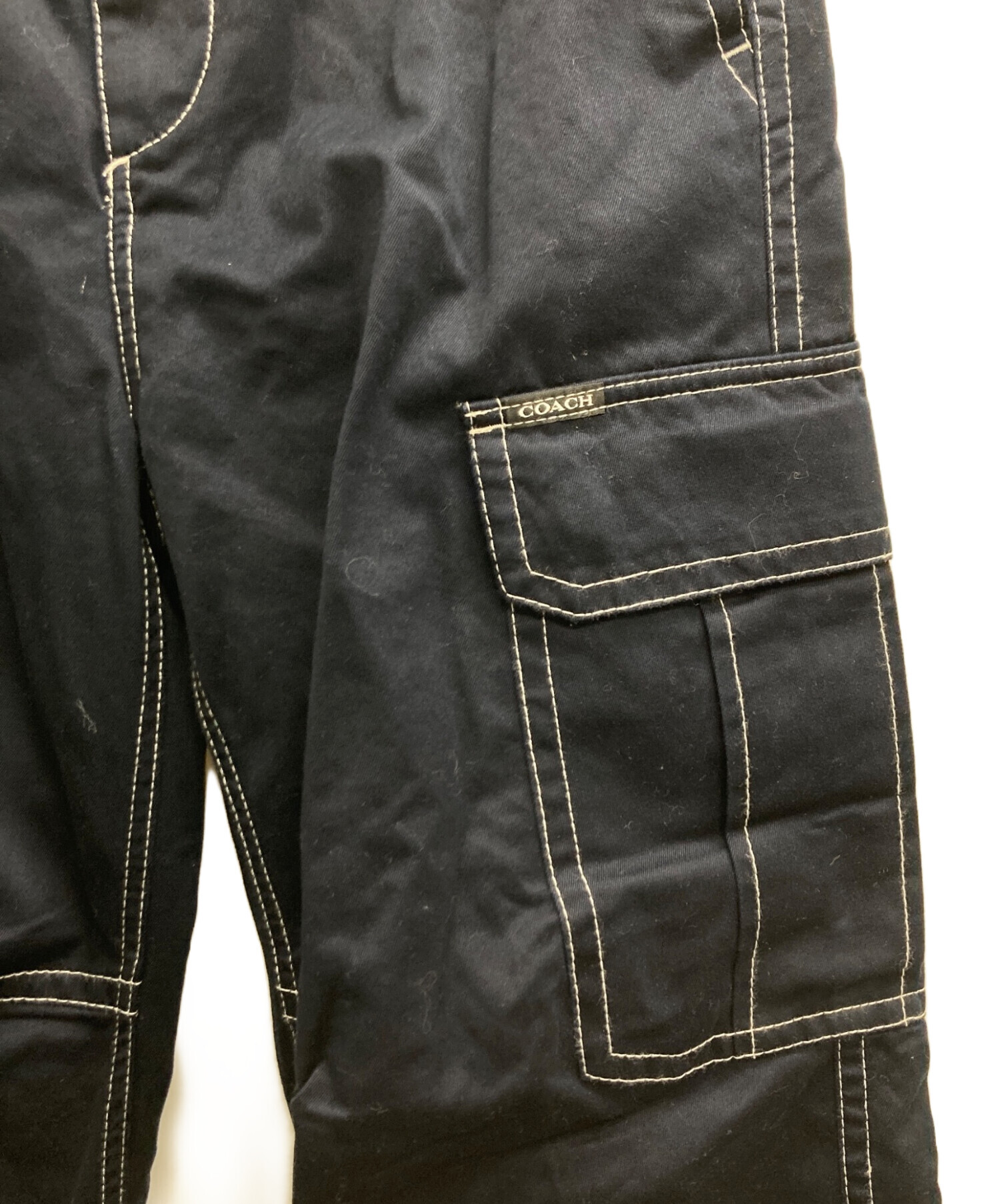 中古・古着通販】COACH (コーチ) ステッチカーゴパンツ ネイビー  