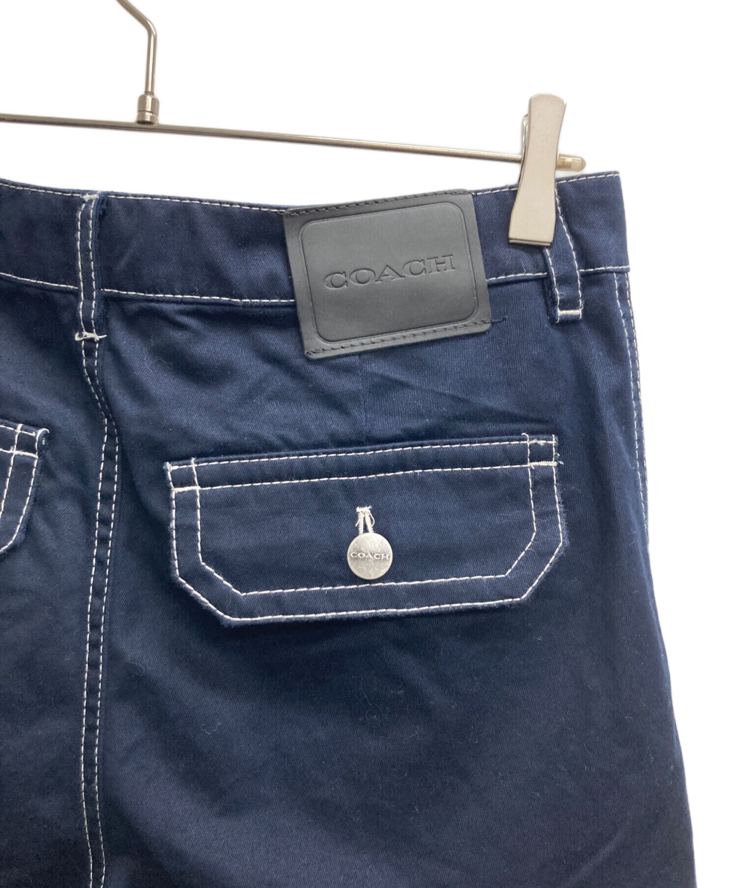 中古・古着通販】COACH (コーチ) ステッチカーゴパンツ ネイビー  