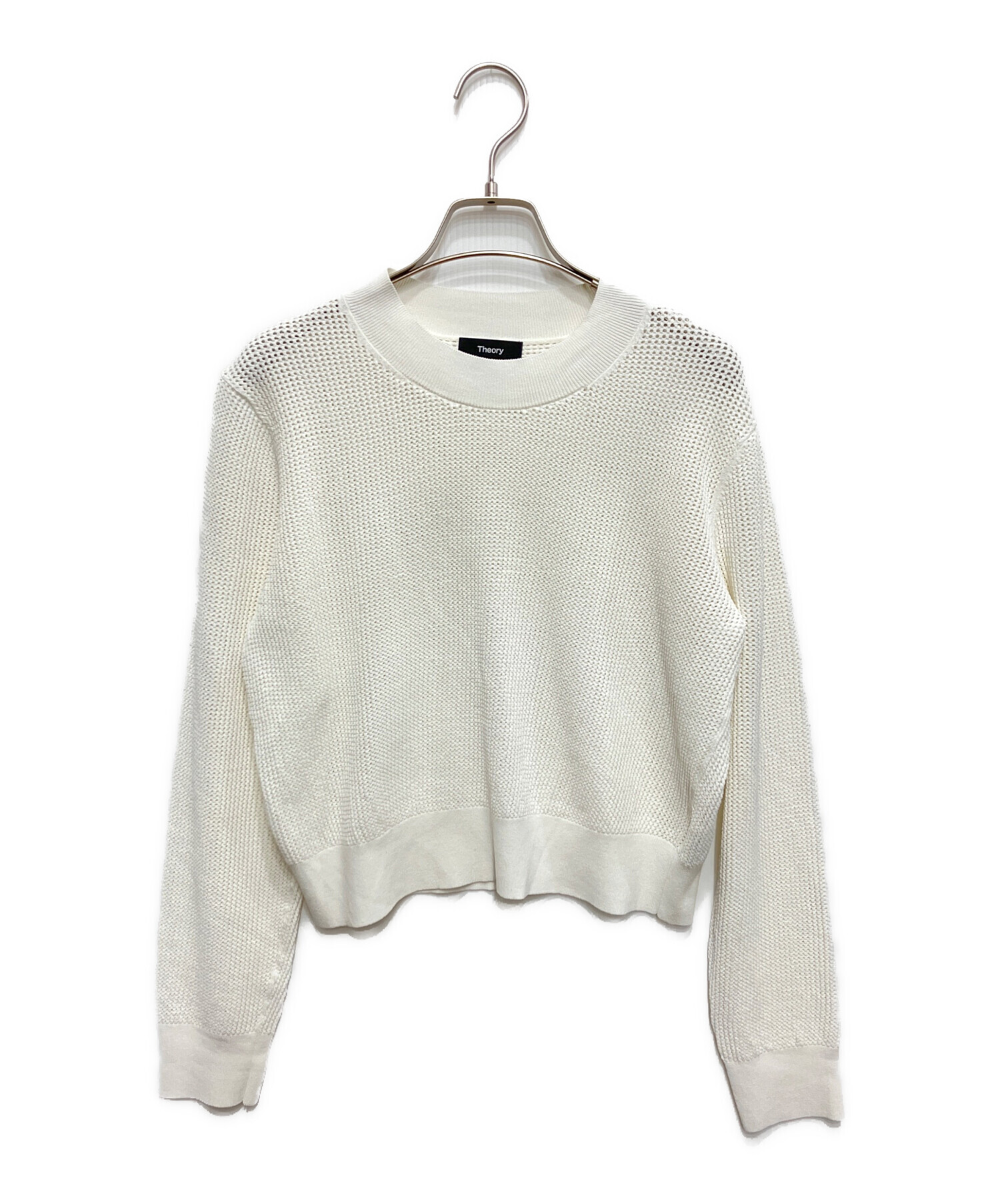極美品　25ss セオリー POINTELLE BMBR WOOSTER 白 中古・古着通販】theory (セオリー) WOOSTER CREPE KNIT POINTELLE PO