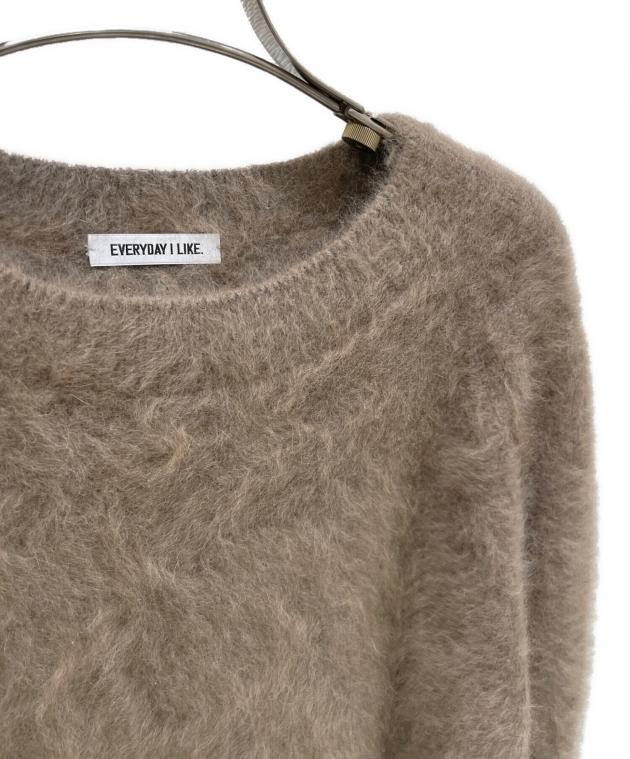 エブリデイアイライク ウール クルーネックニット セーター 茶タグ ブラウン エブリデイアイライク ウール クルーネックニット セーター 茶タグ