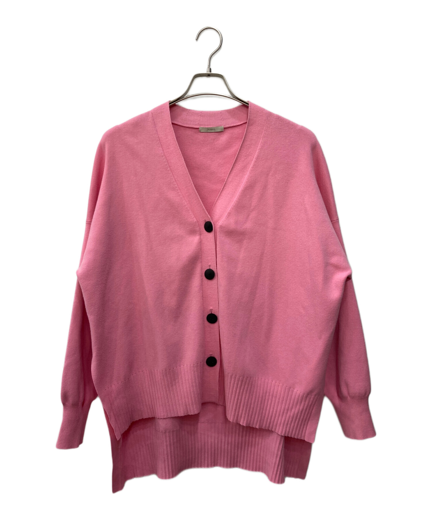 Le Phil ルフィル オーバーサイズ カーディガン ピンク人気完売pink 中古・古着通販】LE PHIL (ル フィル) オーバーサイズカーディガン