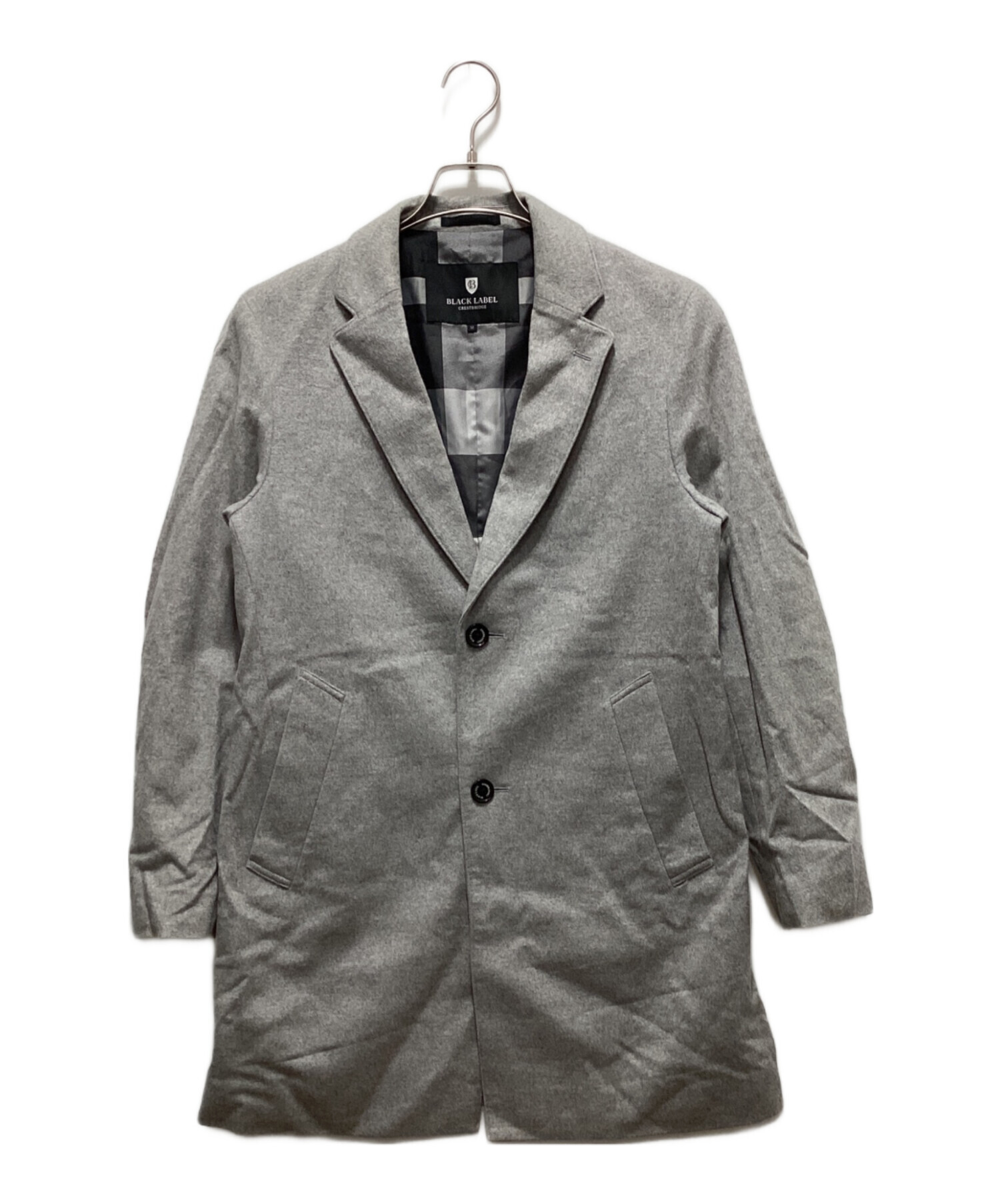 【美品】BLACK LABEL CRESTBRIDGE グレーコート Lサイズ 中古・古着通販】BLACK LABEL CRESTBRIDGE (ブラックレーベル クレスト