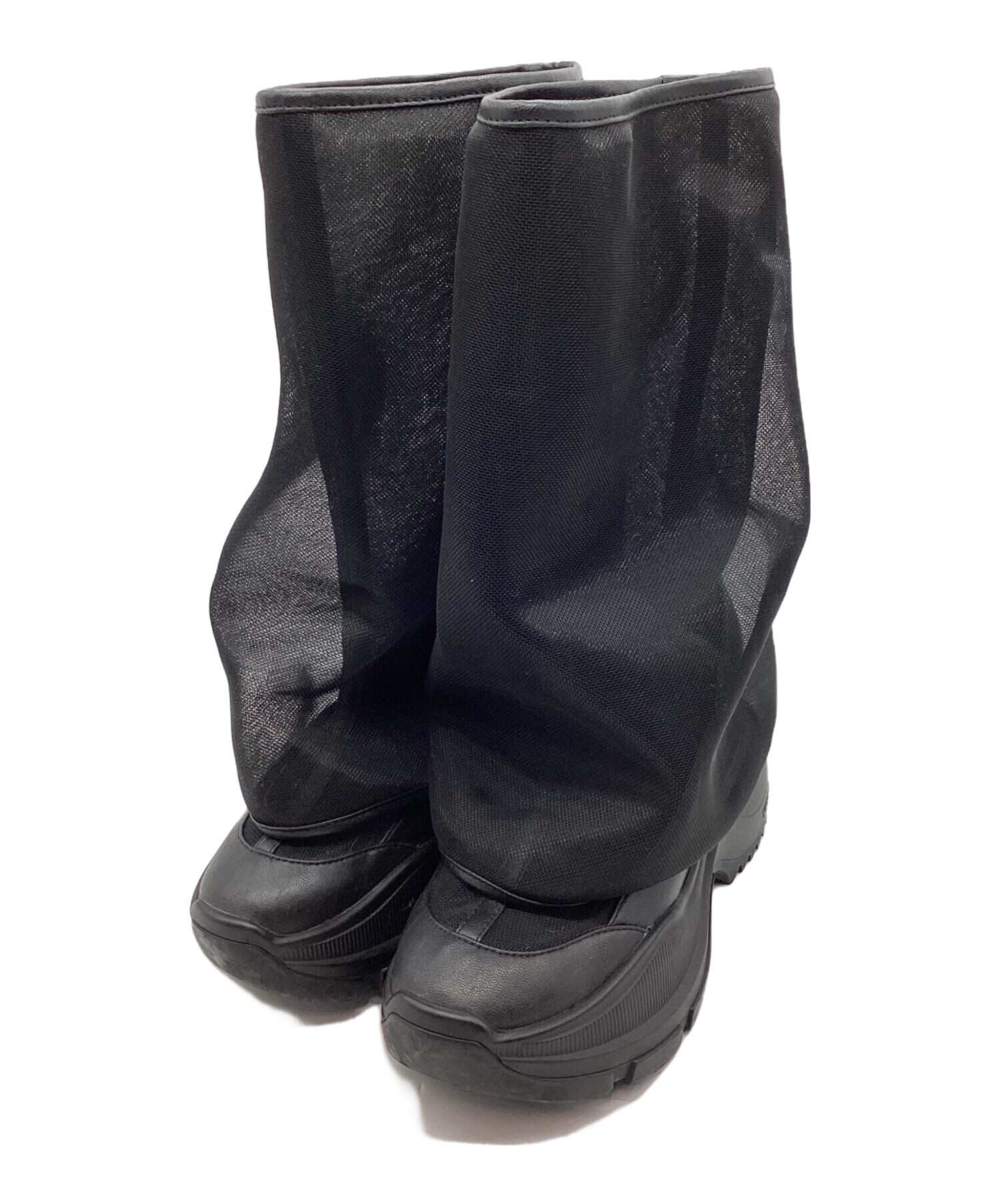 中古・古着通販】YELLO (イエロー) メッシュブーツ ブラック サイズ:S