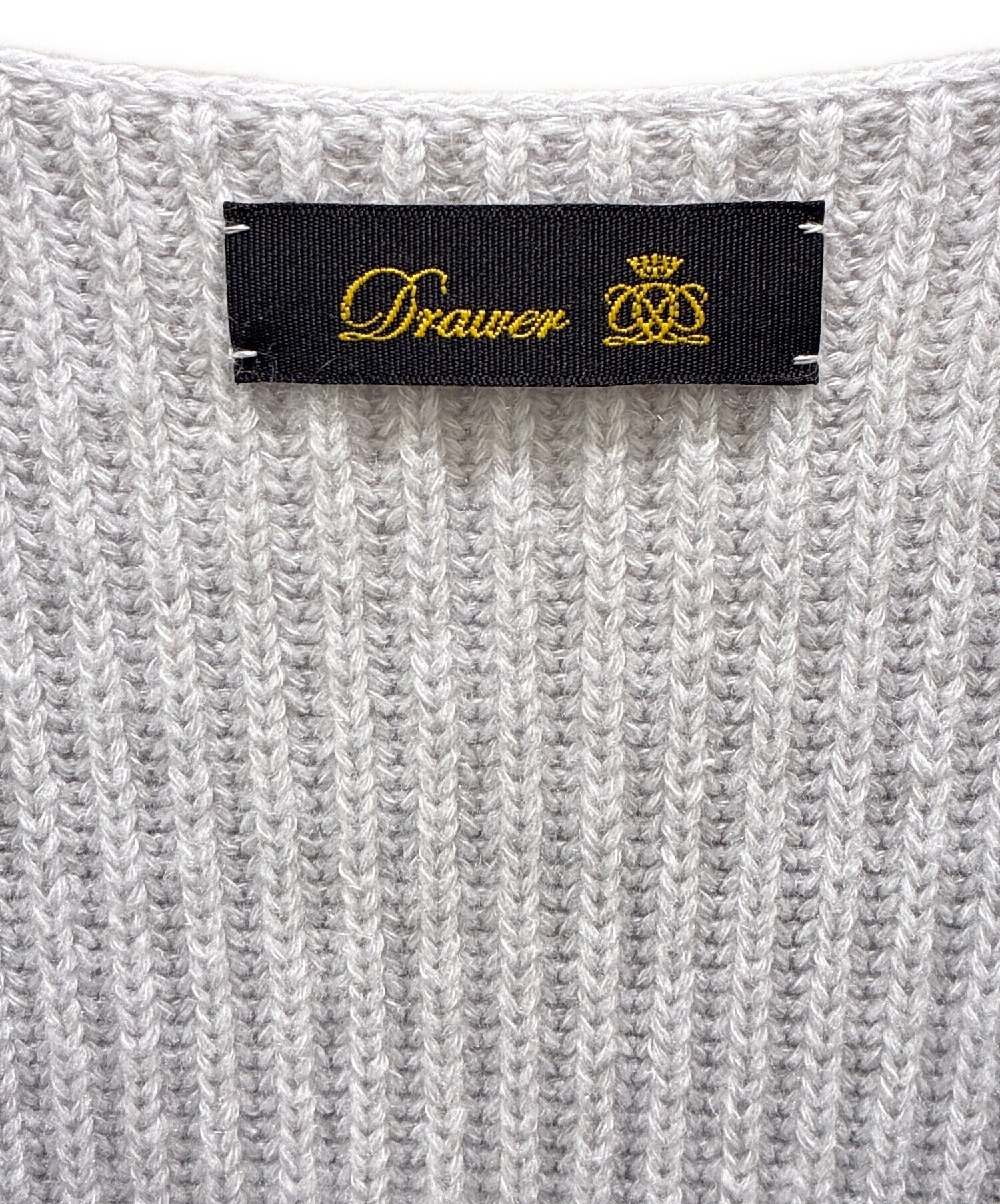 中古・古着通販】DRAWER (ドゥロワー) 5Gカシミヤコットン畔編みニット